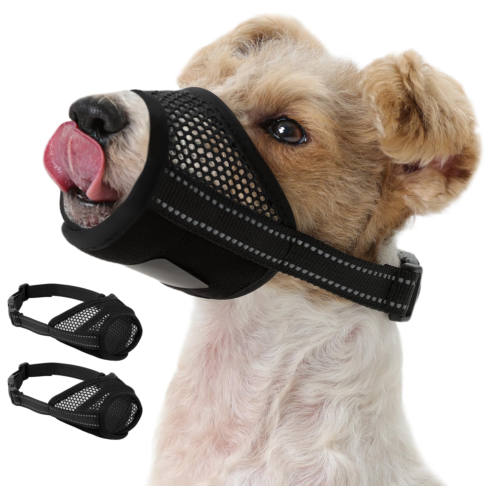 Pezluxe 2-Pack Soft Air Mesh Dog Muzzle