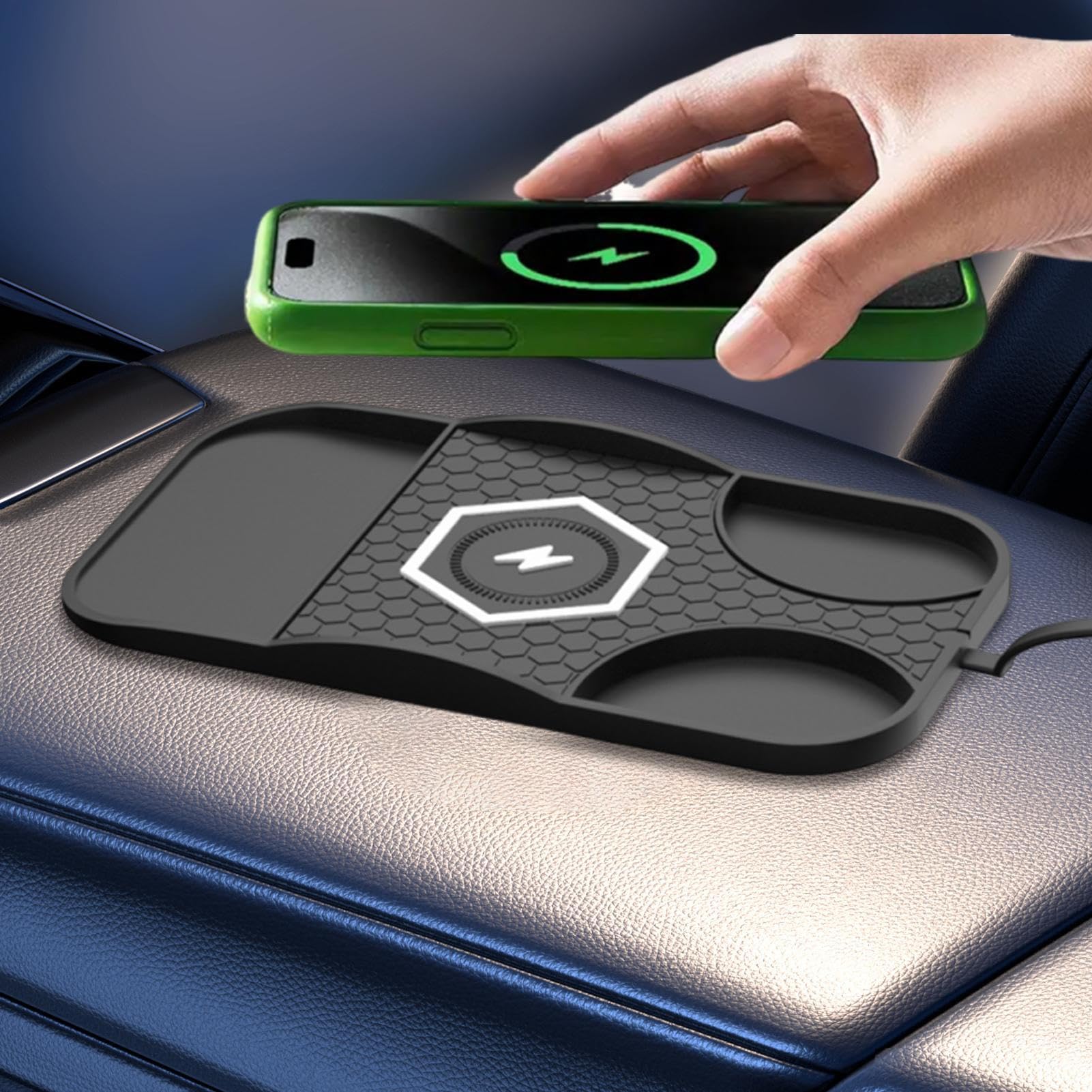 Caricatore Wireless Da Auto Base Cellulare In Silicone Antiscivolo