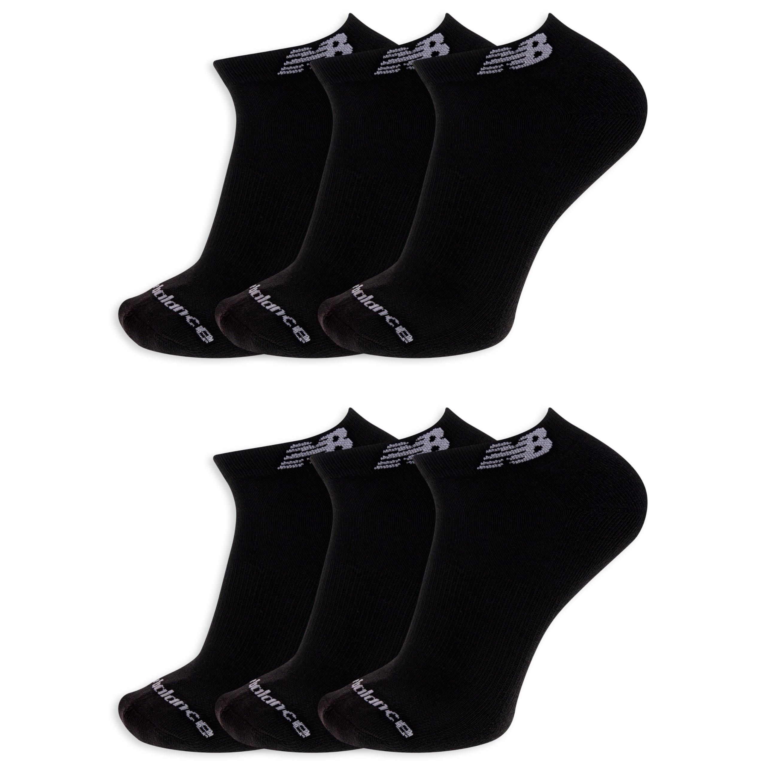 New Balance womens Performance Cushioned Low Cut Socks - 6 & 12 Pairs - Moisture WickingLow Cut 6 Pair