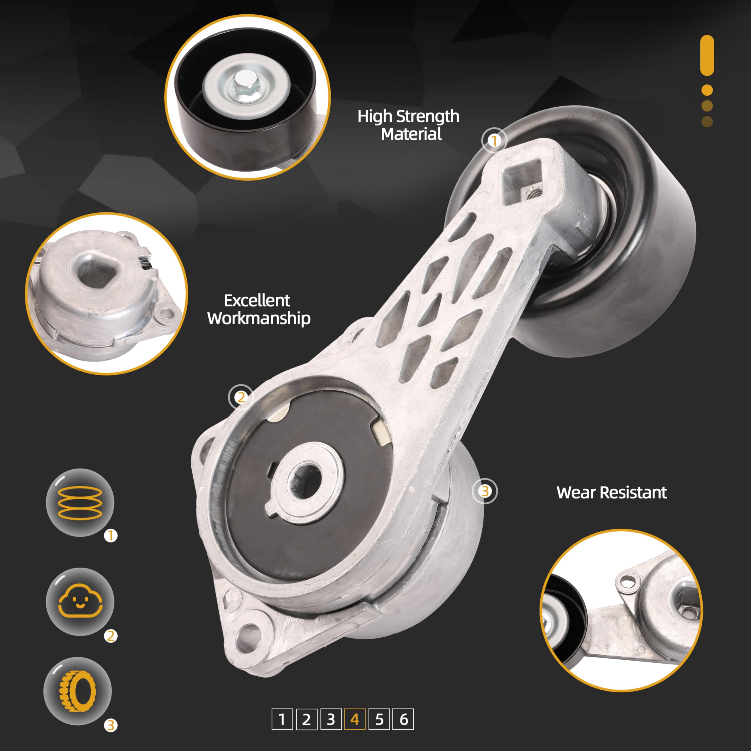 Serpentine Drive Belt Drive Belt Component Kit For Ford F-150