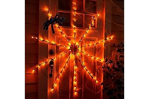 Eerie Halloween Spider Cobweb Lights: Illuminate Your Night with Spooky Charm