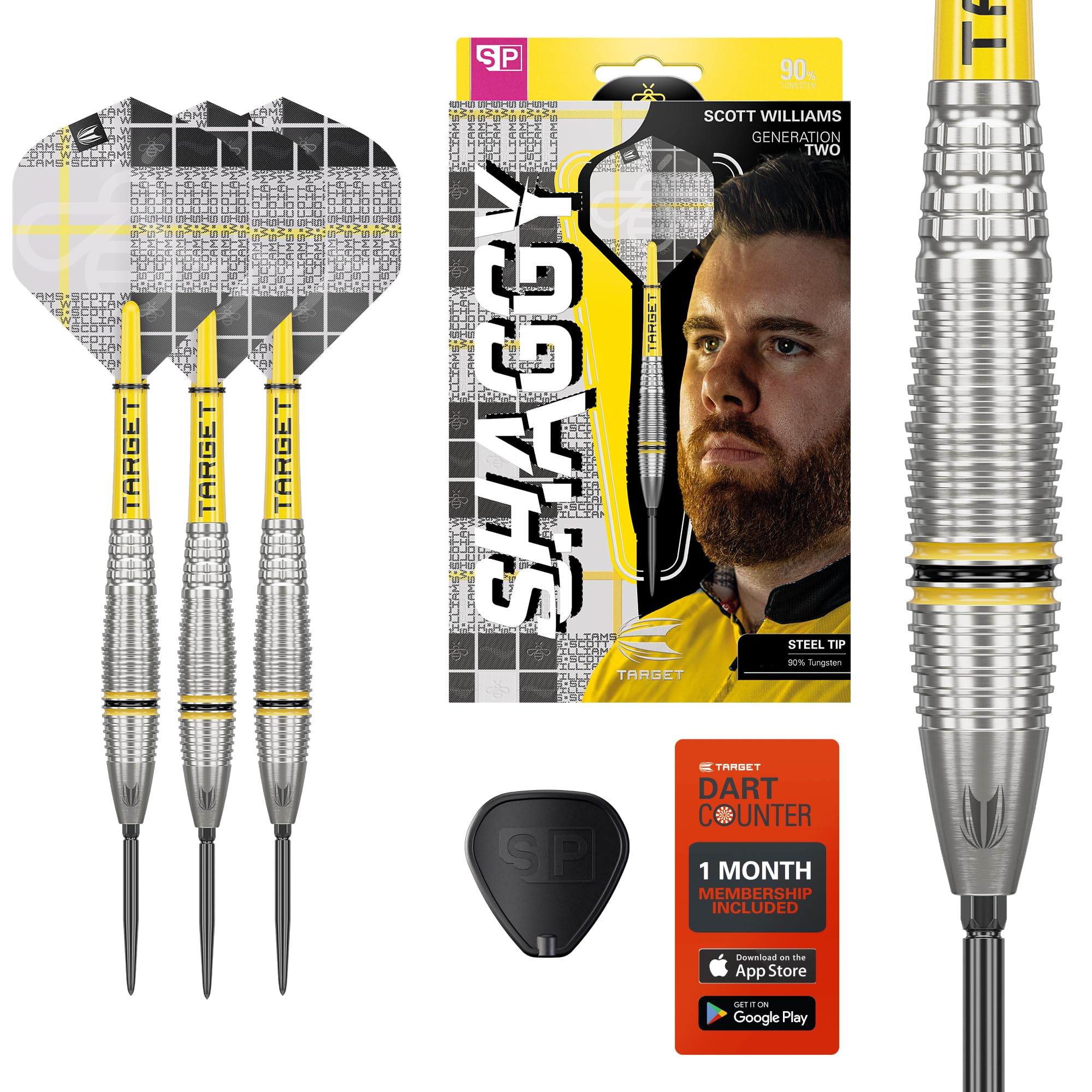 Target Darts Scott Williams Generation 2 Swiss Point-Steeldart-Set – 25 g