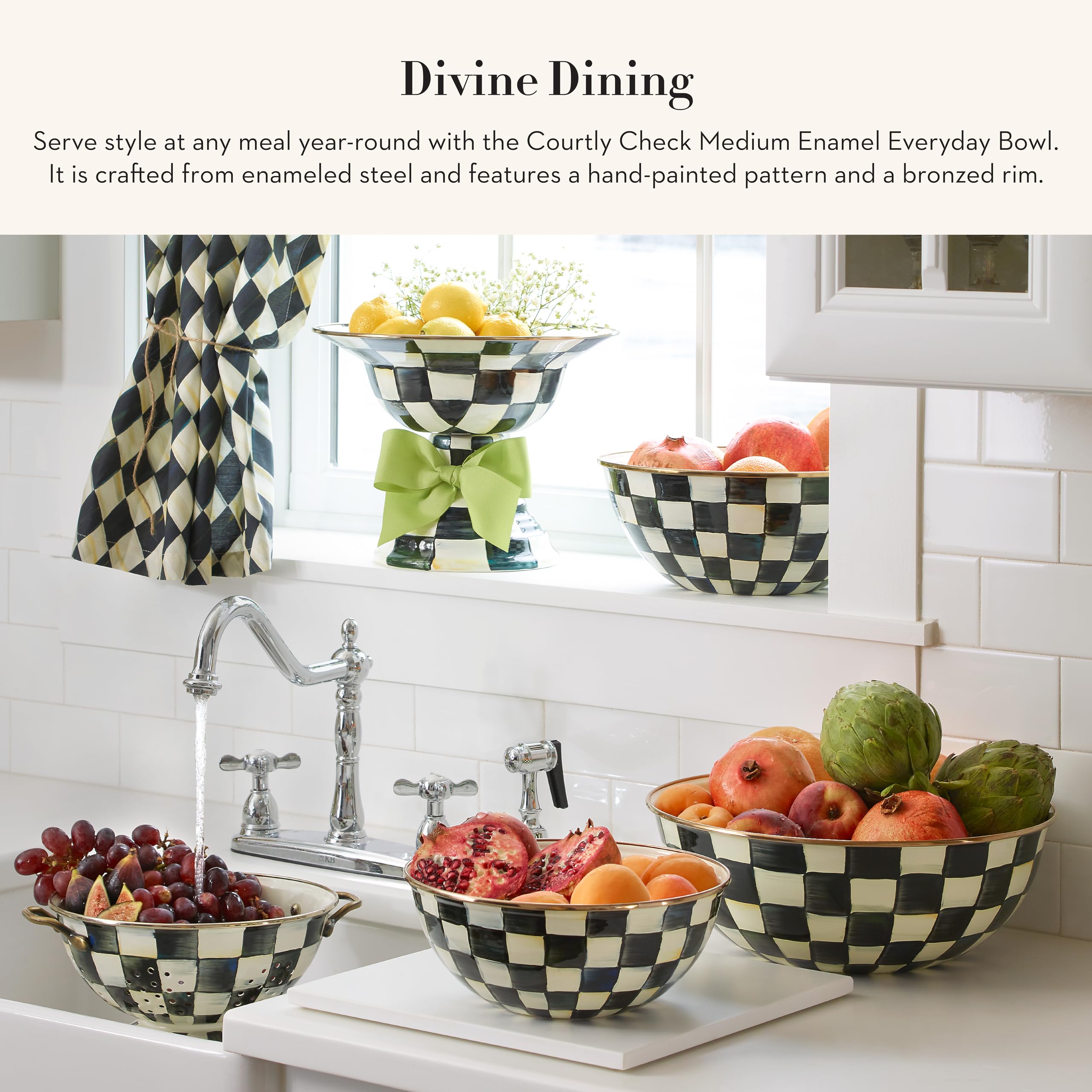 MACKENZIE-CHILDS Enamel Everyday Bowl, Serving Bowl for