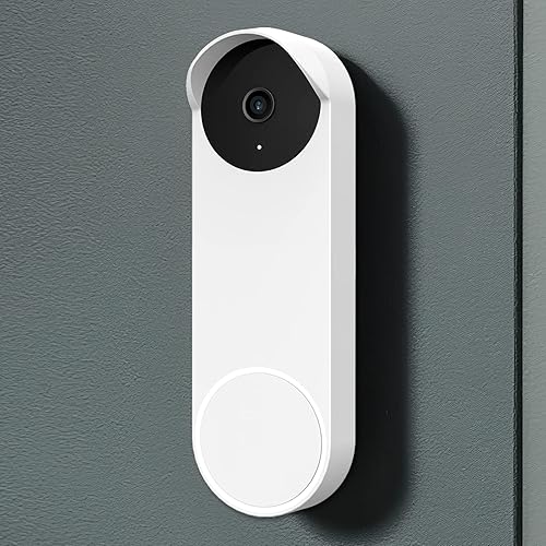PUUUCI Funda de silicona para Google Nest Hello Doorbell cableado 2 generación 2022 funda protectora de silicona para timbre de puerta de nido a la