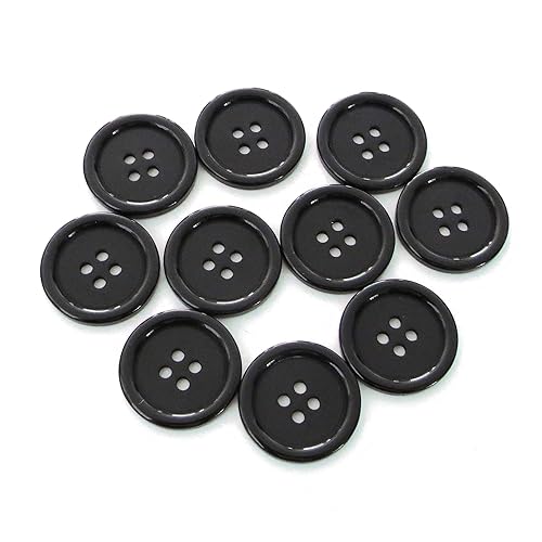 Buttons 1 Inch (1”) 4 Hole 10 Pieces - White