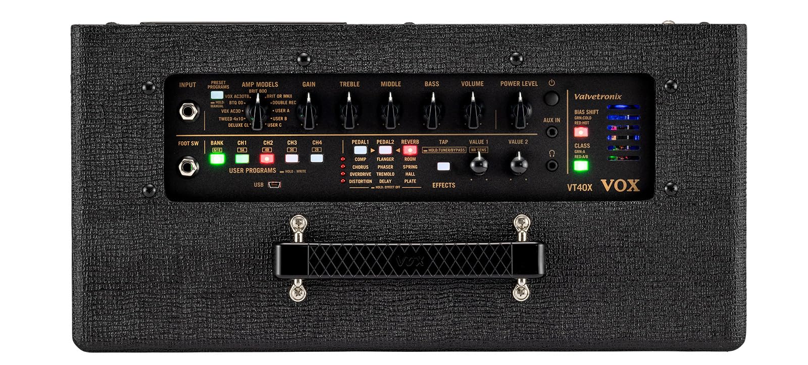 Vox - Valvetronix VT20X-CLBL - Amplificateur de guitare à modélisation 20W - Bleu Classique