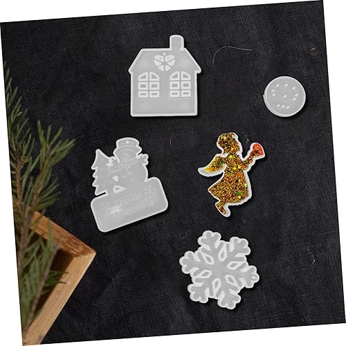 Miniatura 9 de ABOOFAN 5 Sets Wind Chime Epoxy Mold Silicone Molds for Resin Epoxy Pendant Molds Christmas Ornament Silicone Molds Christmas Ornament Making Molds