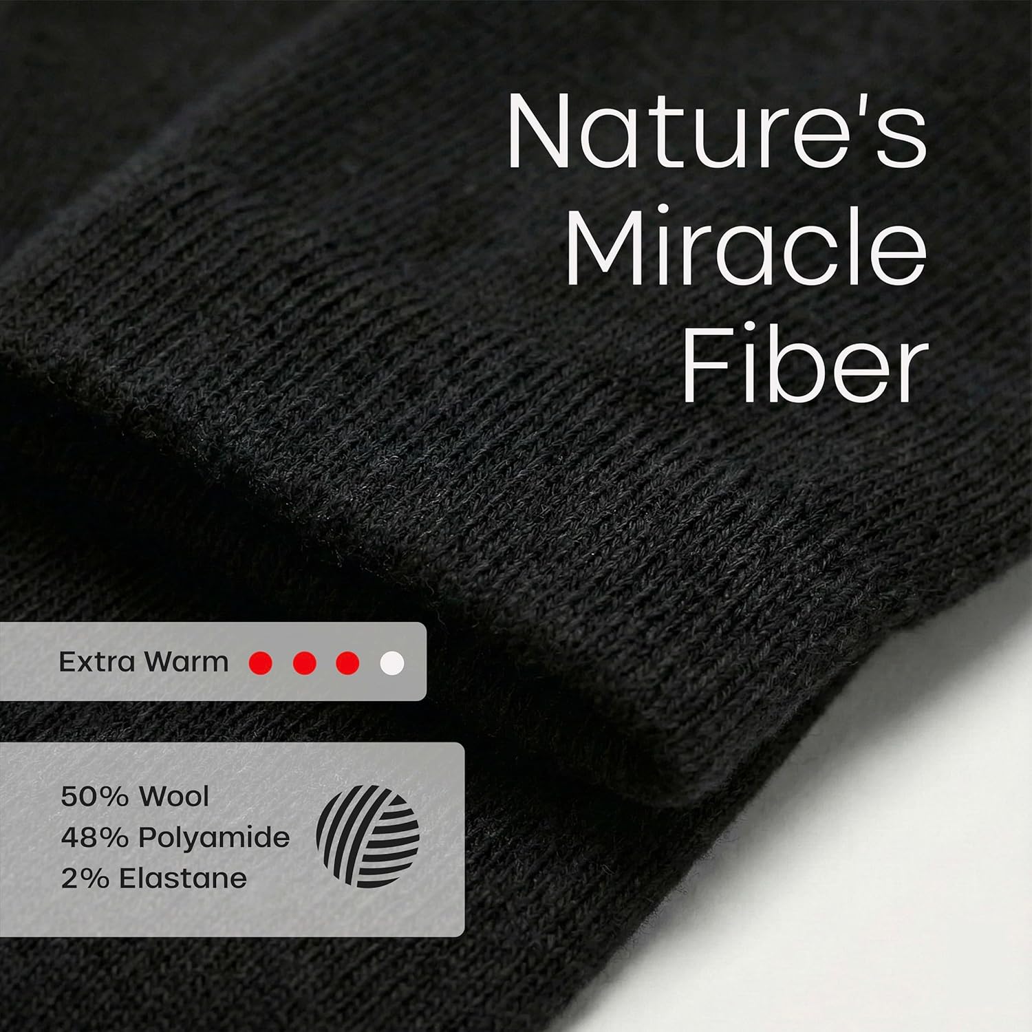 Janus Merino Wools Socks 3 Pair - Medium Weight, Water-wicking, Essential for Hiking - Image 2