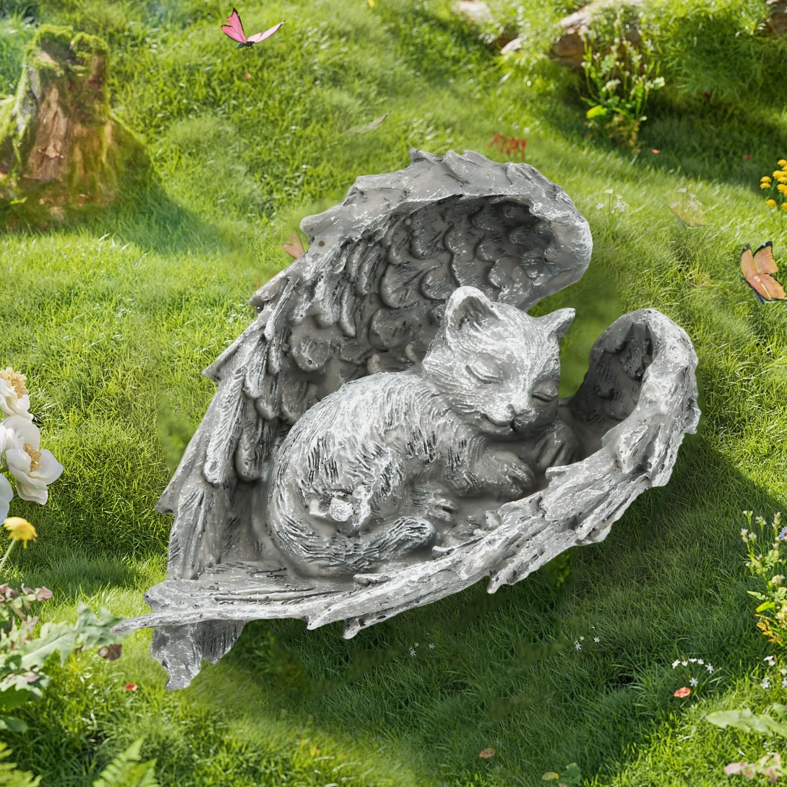 Memorial Cat Gravestone, Resin Cats Grave Decoration, Weatherproof Cat grave memorial decoration - Image 4