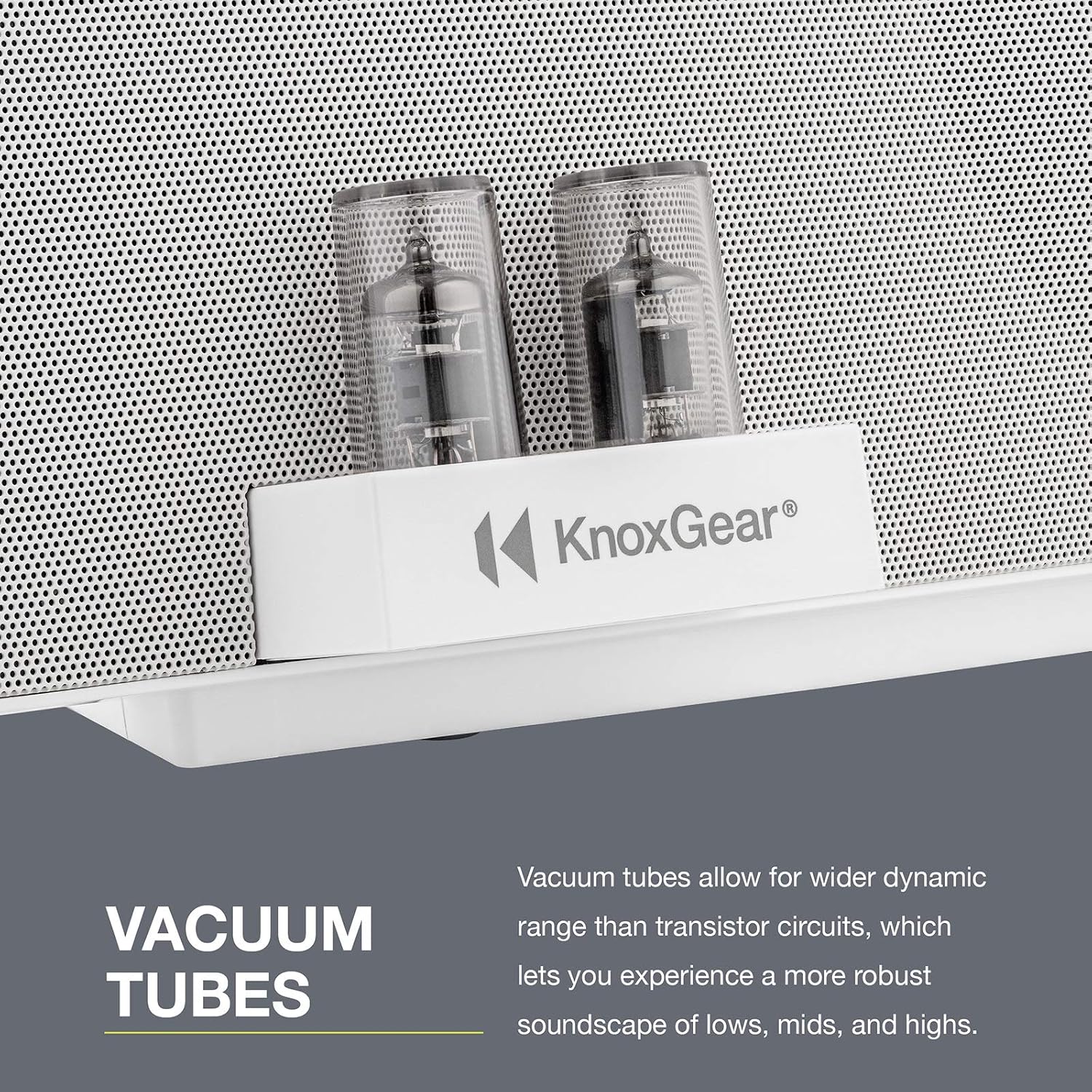 🔥 Flаѕh Sаlе Knox Gear Vacuum Tube Bluetooth 5.0 Speaker System - Hybrid Wireless Bluetooth Speaker System and NFC Speakers - Connect to USB, Turntable, Cell Phone, Computer, Tablets and Mobile Devices