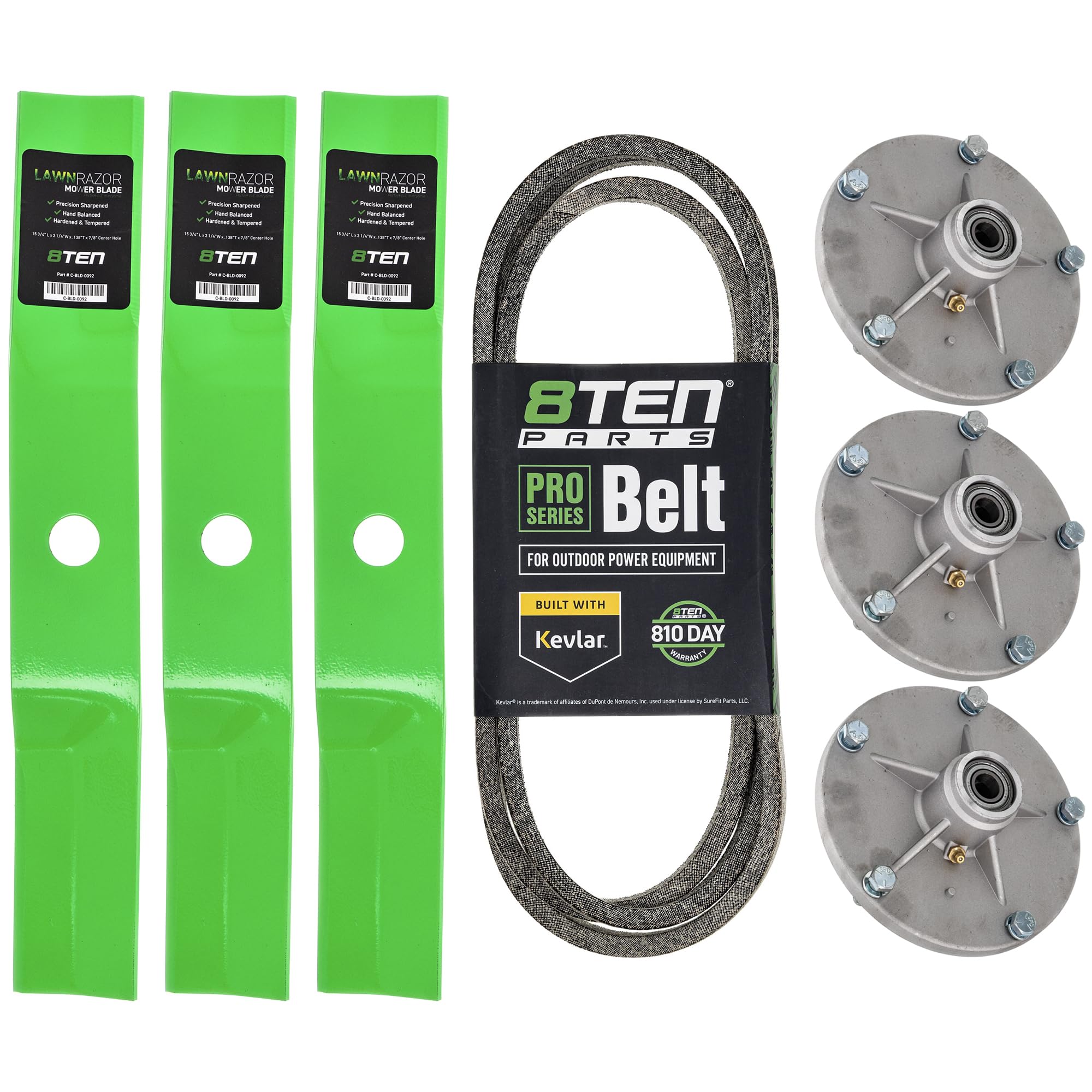 Amazon.com: 8TEN Blade Spindle Belt Kit for Murray Ultra 46501x92A