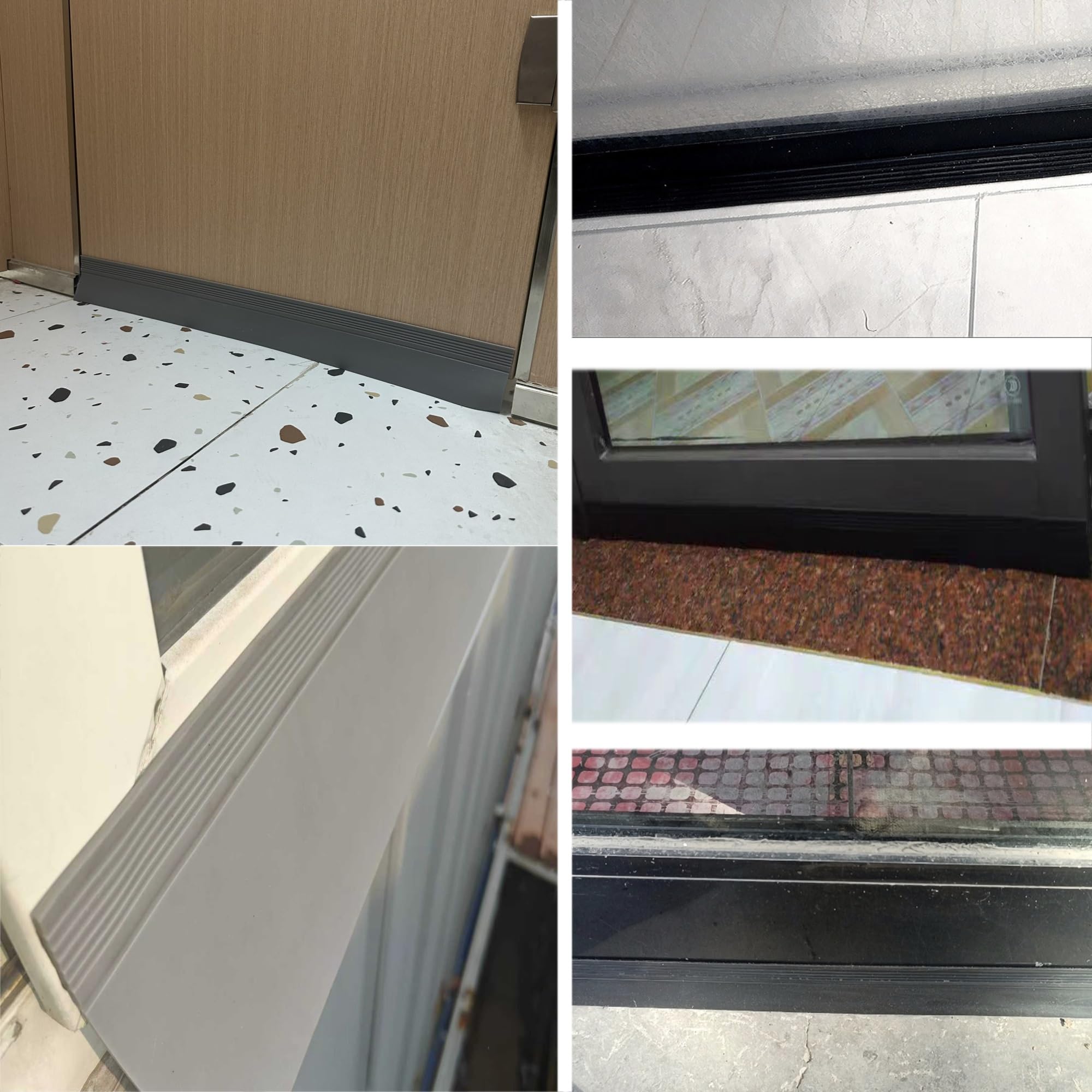 Burlete de Goma para Puertas y Ventanas corredizas, Ancho de Marco: 70-110 mm, Paquete de 10 (3 Unidades de 110 mm): Duradero, fácil de Instalar, Reduce el Ruido y Las Corrientes de Aire.