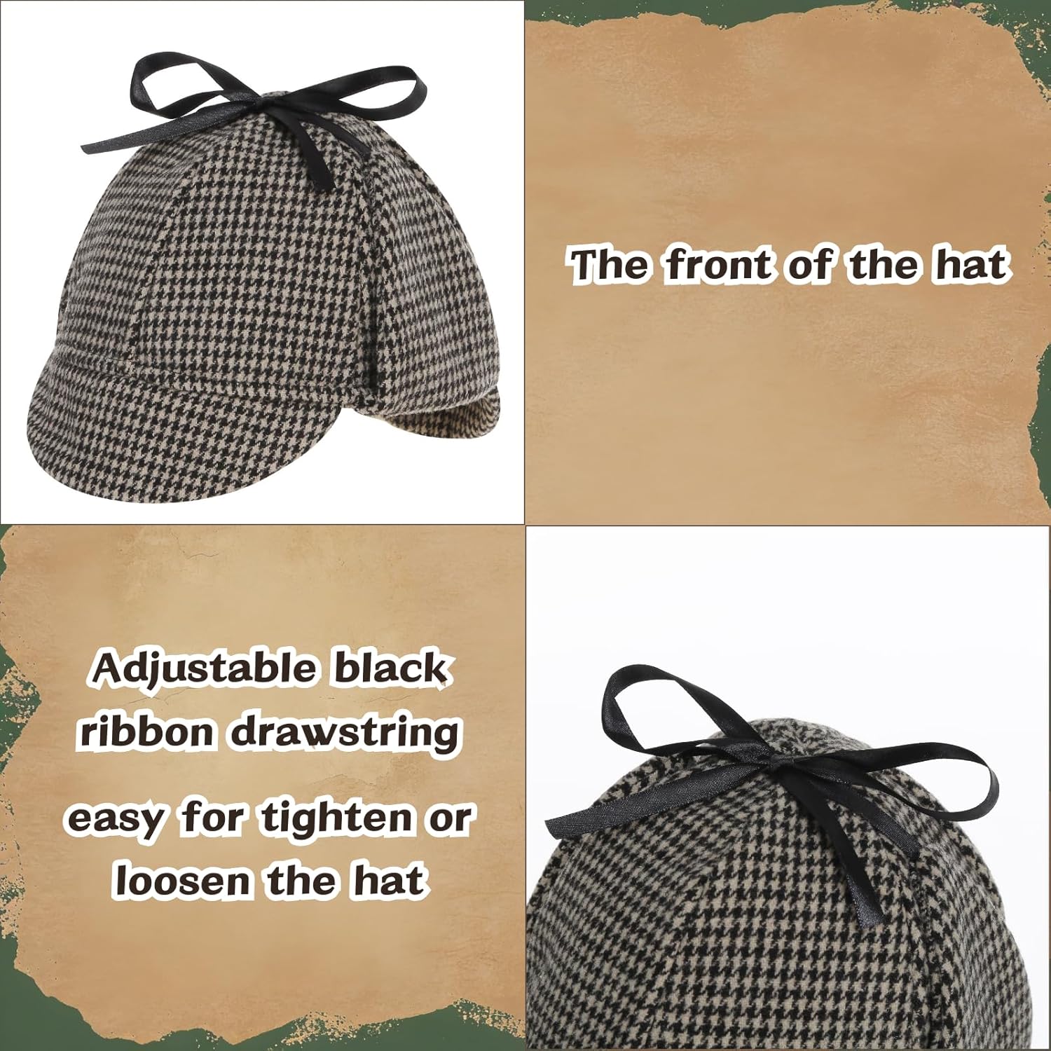 LMYOVE Detective Kids Inspector Clouseau Costume Accessories Magnifying and Mustache Decor(3-12Y)