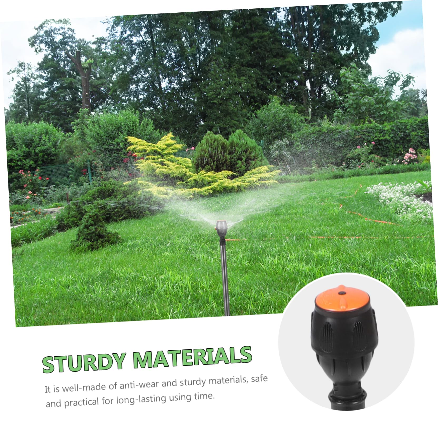 ibasenice Arroseur Automatique Rotatif Rétractable à Trépied en Alliage D'aluminium et Plastique pour Pelouse et Plantes, Irrigation Jardin
