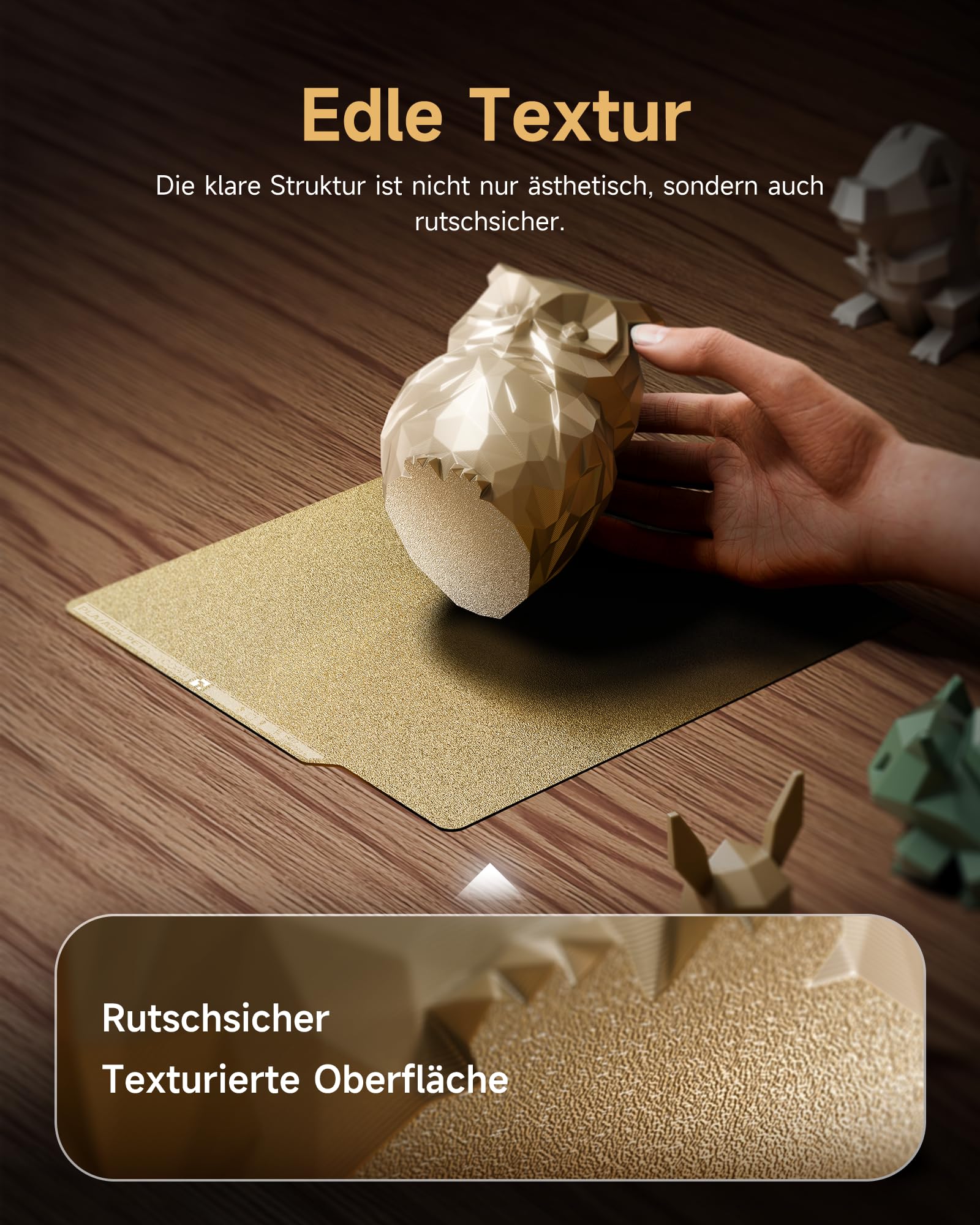 YOOPAI Doppelseitig Texturierte PEI Druckplatte, Magnetisch Spring Steel, 257x257mm, für Bambu Lab P2S P1S A1 X1 X1C X1E P1P 3D Drucker (2)