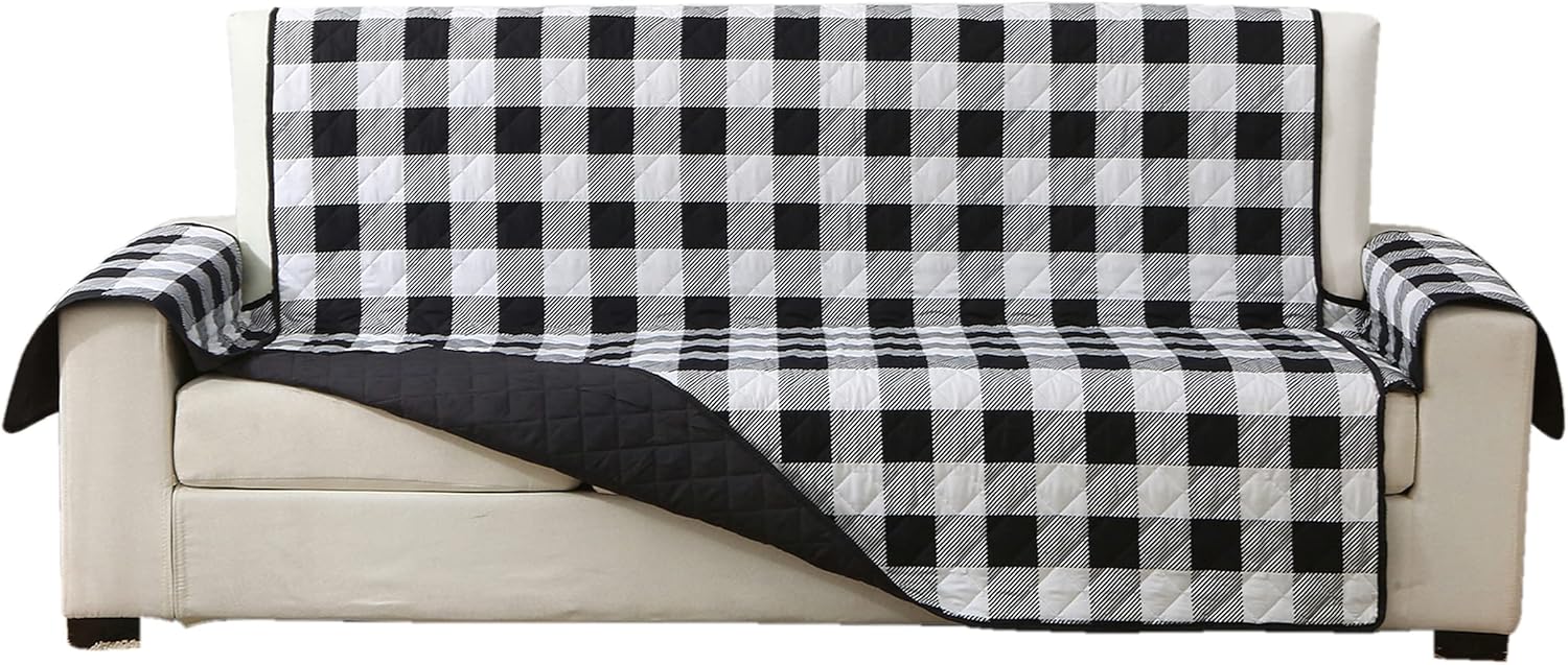 Quilted Couch Cover for 3 Cushion Couch Sofa. Sectional