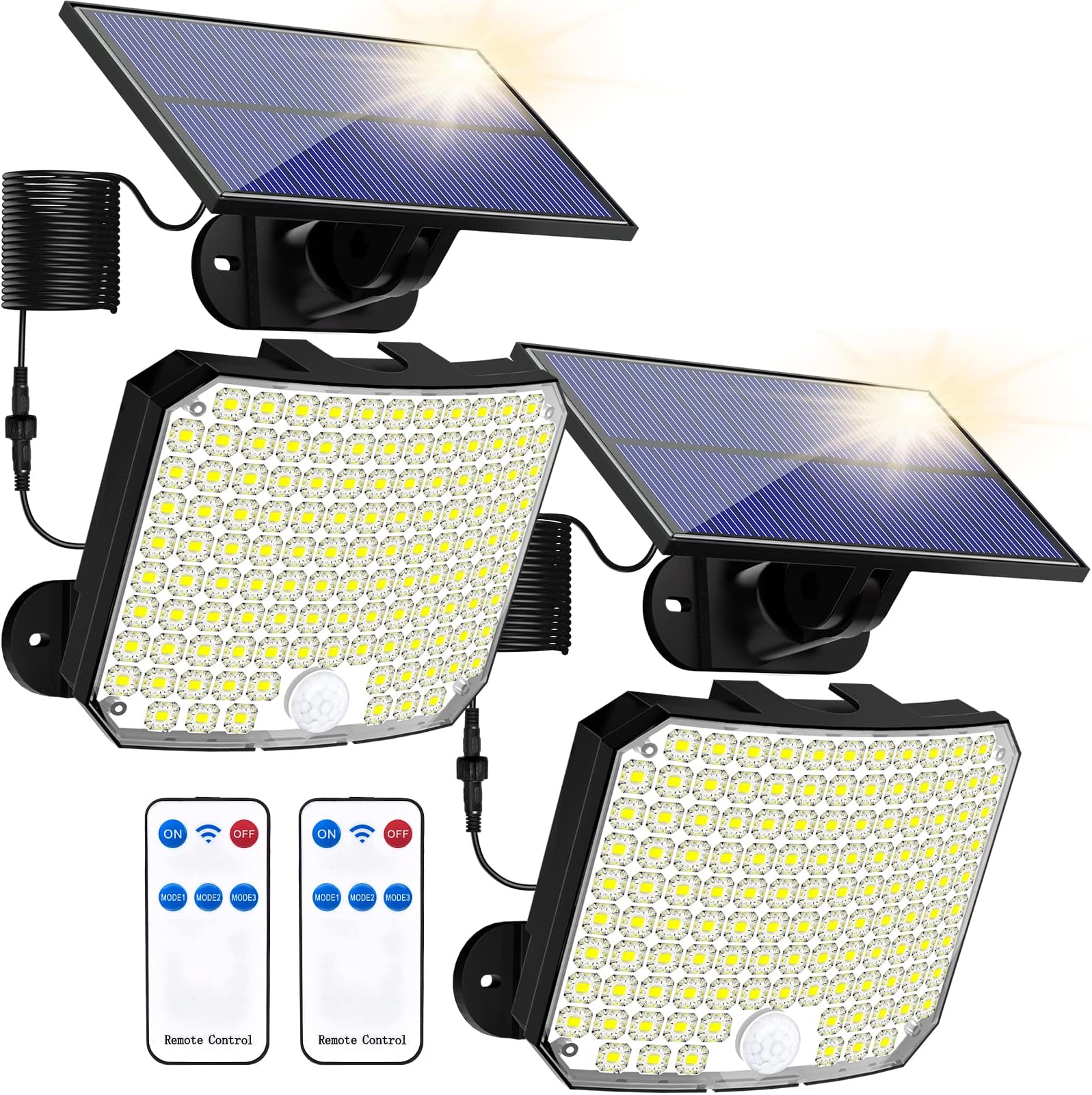 Solar Lights Outdoor, Solar Security Light with Motion Sensor 118 LED