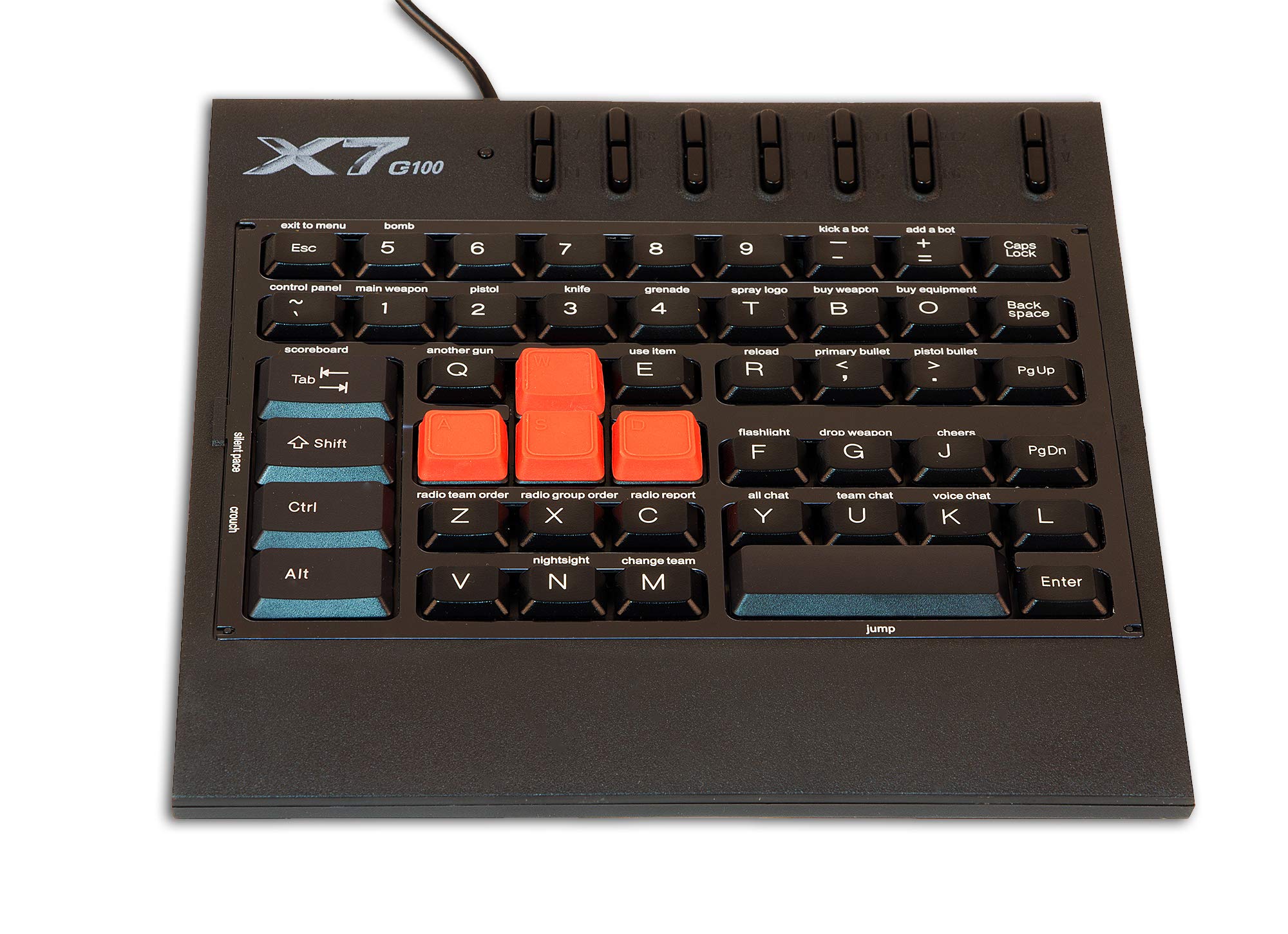 A4Tech G100 Noir USB clavier gamer compact pour une main - 5