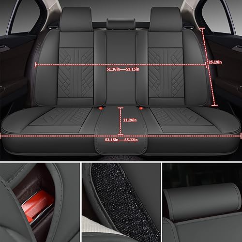 Miniatura 202 de GXT Bench Seat Cover, Premium Faux Leather Bench Seat Covers for Trucks - Universal Fit for Most Sedans SUV Pick-up Truck, Durable for Long Lasting