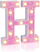 Vista 146 de Foaky LED Letter Lights Sign Marquee Light Up Letters Sign for Night Light Wedding/Birthday Party Battery Powered Christmas Lamp Home Bar