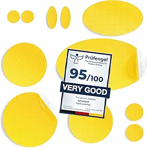 aZengear Repair Patches for Jackets, Tent, Shoe Toe, Air Mattress, Inflatables, PVC Gear - Waterproof, Self-Adhesive, Tear-Cold-Heat-Resistant, Down Puffer Coat (11Pcs, Yellow)