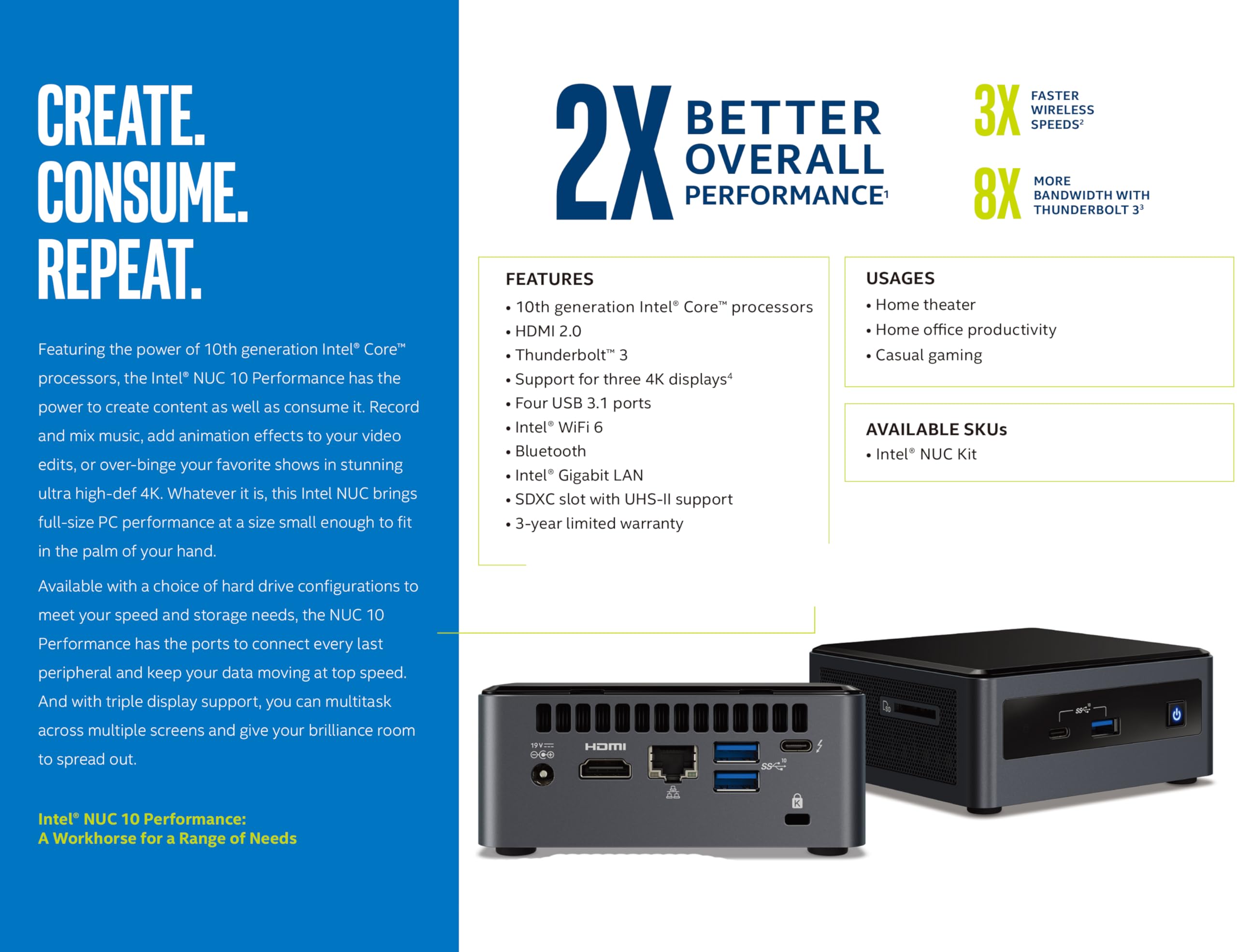 Amazon.co.jp: WEELIAO Intel NUC 10 Frost Canyon NUC10i5FNHN ミニPC