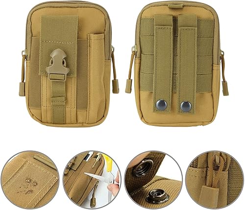 Miniatura 4 de DOOVETER PHILEX - Bolsa táctica Molle EDC utilidad para exteriores, bolsa de cintura para hombre con soporte de clip para cinturón de teléfono, funda