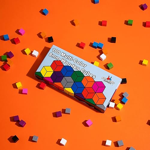 Miniatura 3 de 100 cubos de madera, accesorios para juegos familiares, fichas de juego de mesa multicolor, ideales para clasificar, contar, aulas, piezas de
