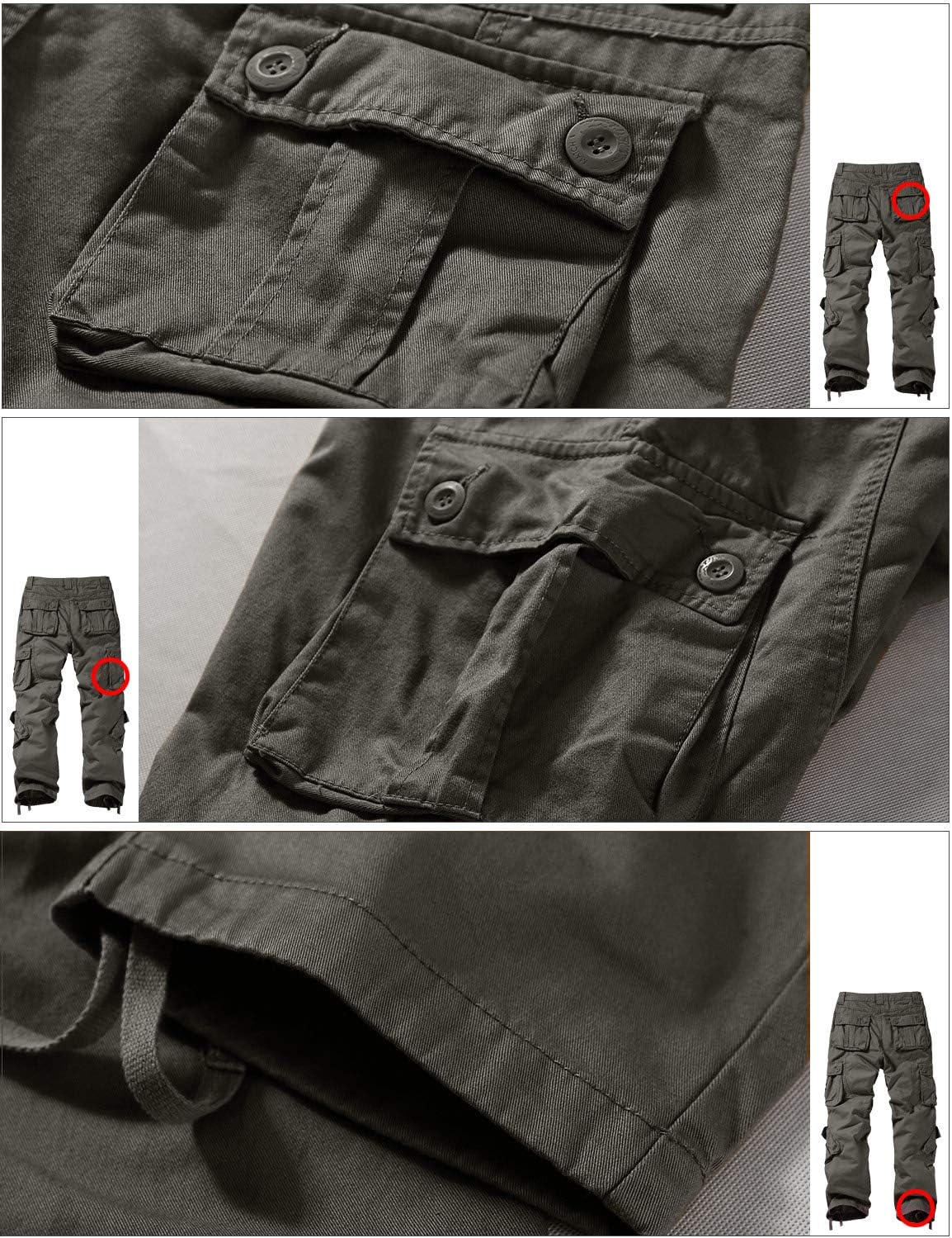 Match Men's Wild Cargo Pants 36 R-green