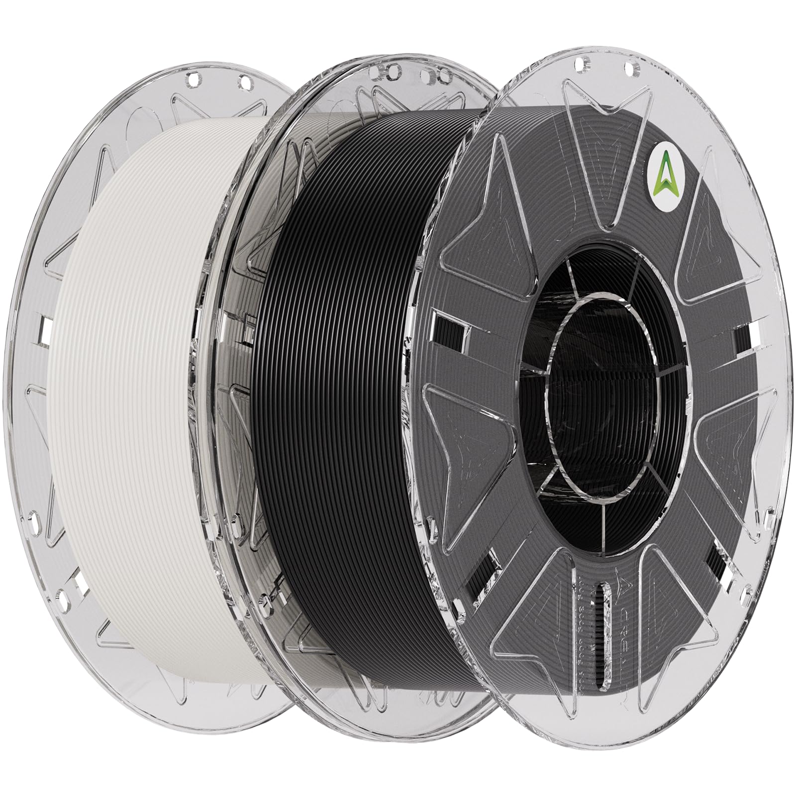 Photo 1 of ?Creality Hyper PLA Filament Bundle 2KG, RFID 3D Printer Filament PLA 1.75mm for High Speed 30-600mm/s, Support CFS, Fits for Most 3D Printers (Black & White)
