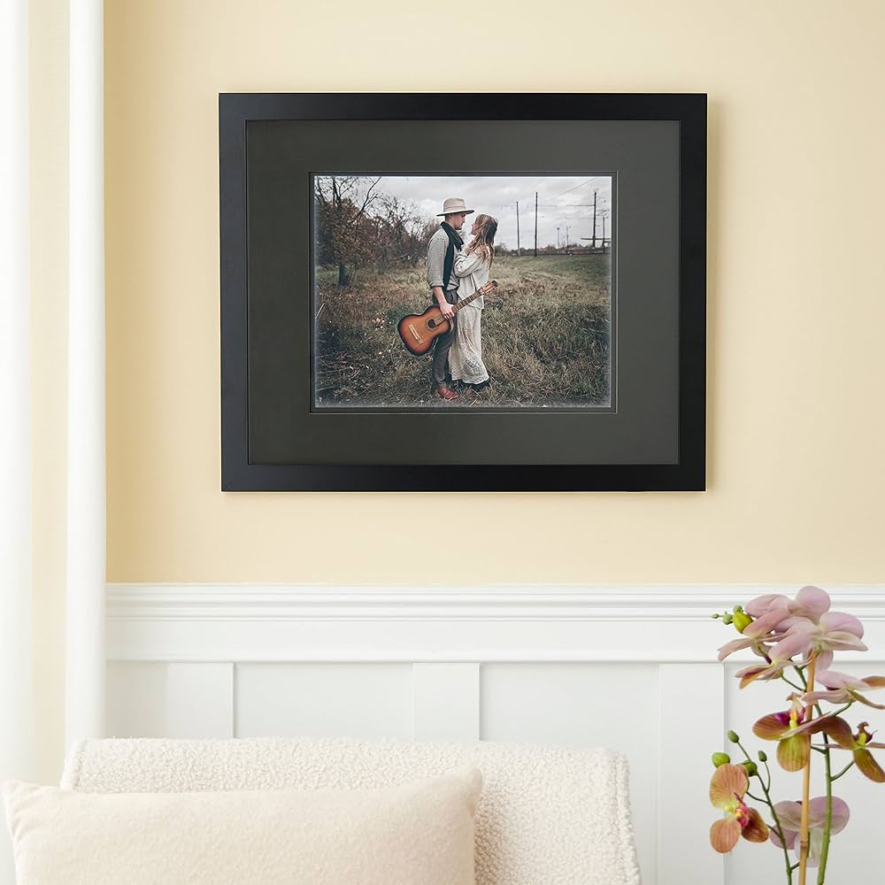 デプス 次元 DEMI FRAME / MAT BLACK TEMPLE 美品 Amazon.com - Black Gallery Wall Frame with Black Double Mat
