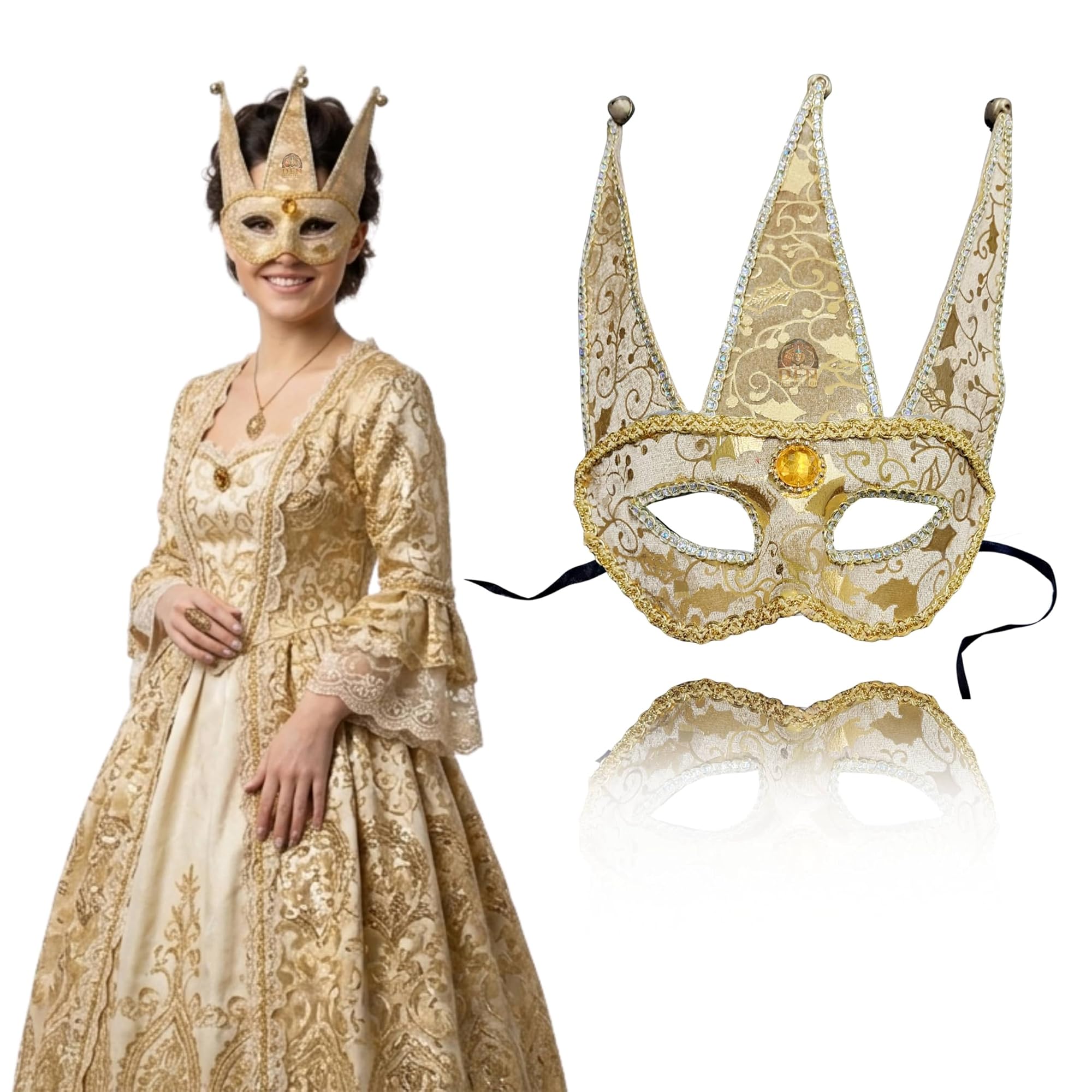 Premium Venetian Zester Half Face Mask for Carnival