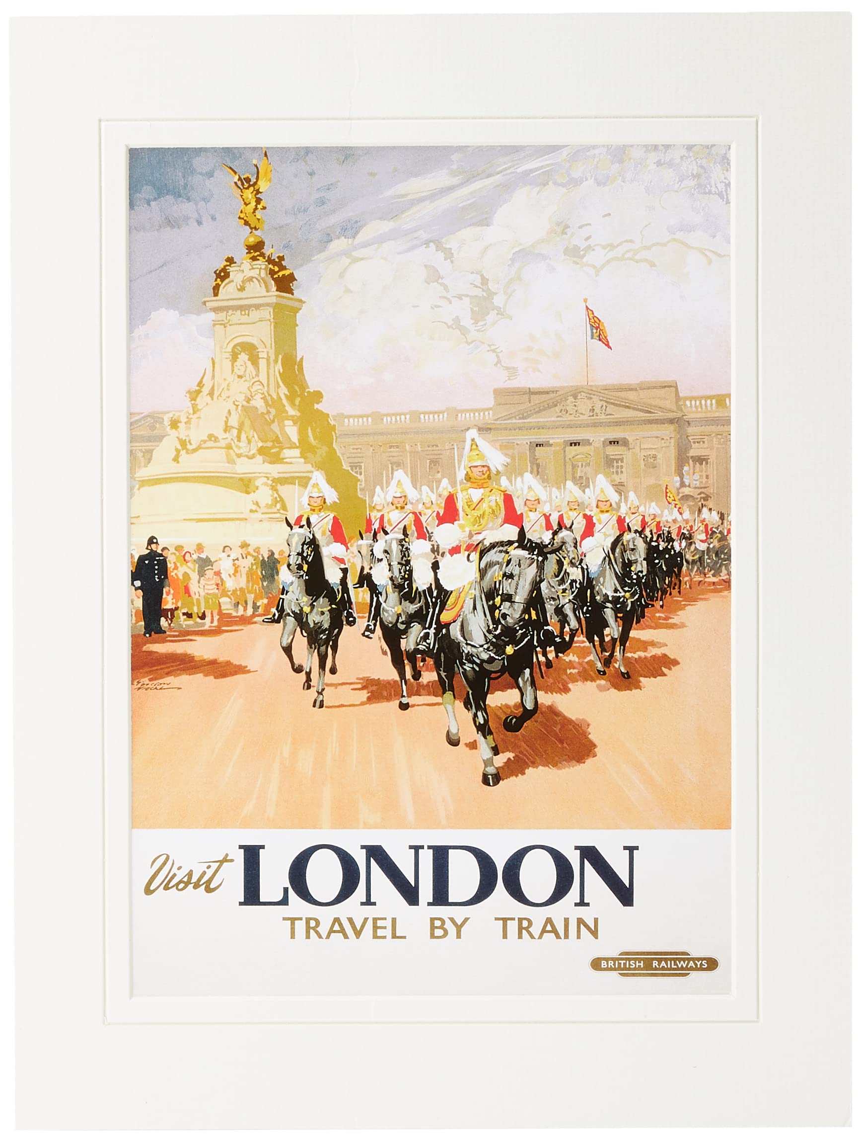 Pyramid International London 12" Mounted Print Memorabilia, Multi-Colour, 30 x 40 x 1.3 cm