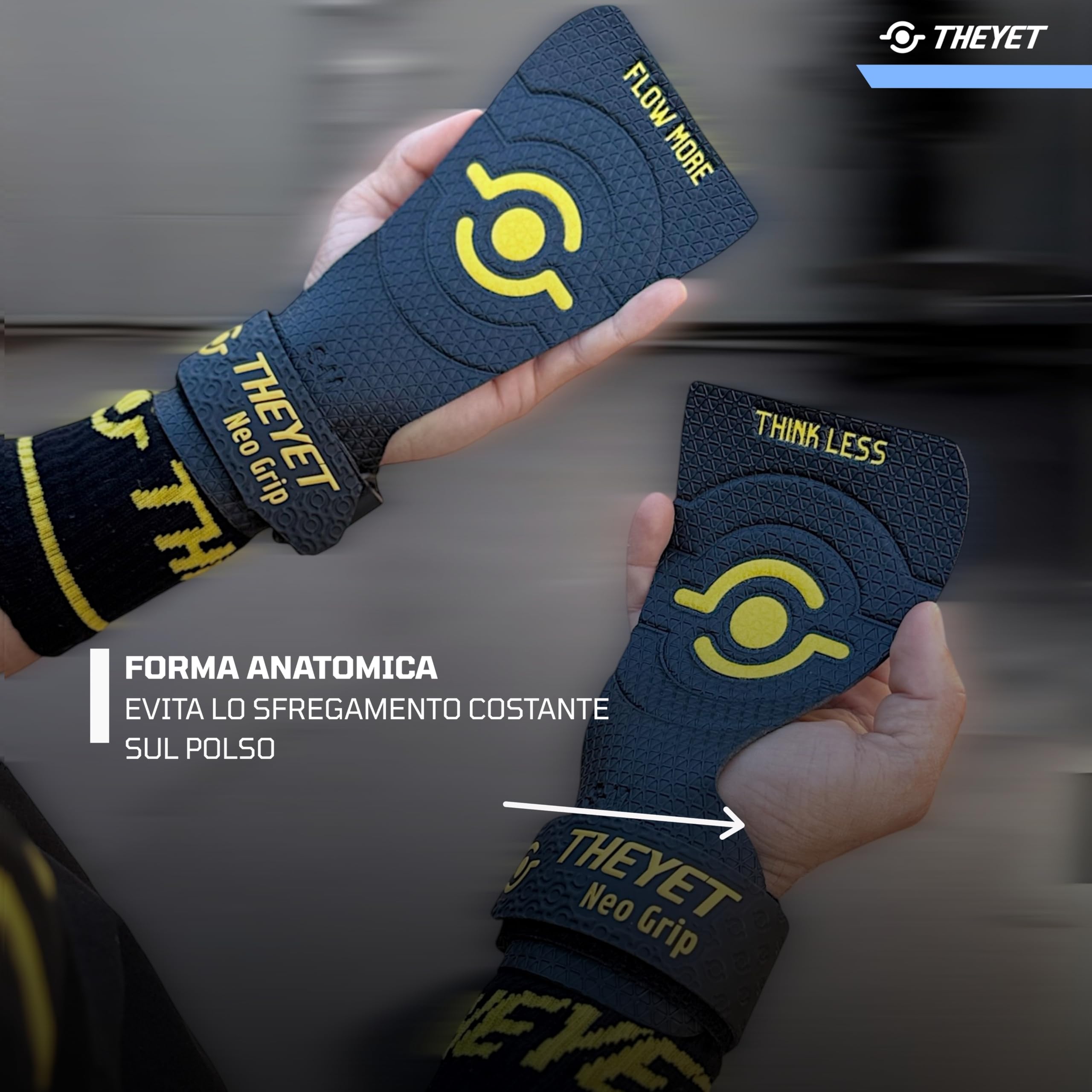 Theyet Paracalli CrossFit Senza Magnesio e Senza Fori | Aderenza massima su sbarre e anelli | Grips Unisex per trazioni e calisthenics | Polsini inclusi