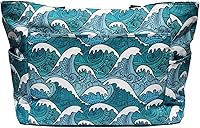 Vista 4 de ESVAN Bolsa de playa plegable grande para mujer con compartimento seco y húmedo, impermeable, a prueba de arena, para viajes, gimnasio, picnic