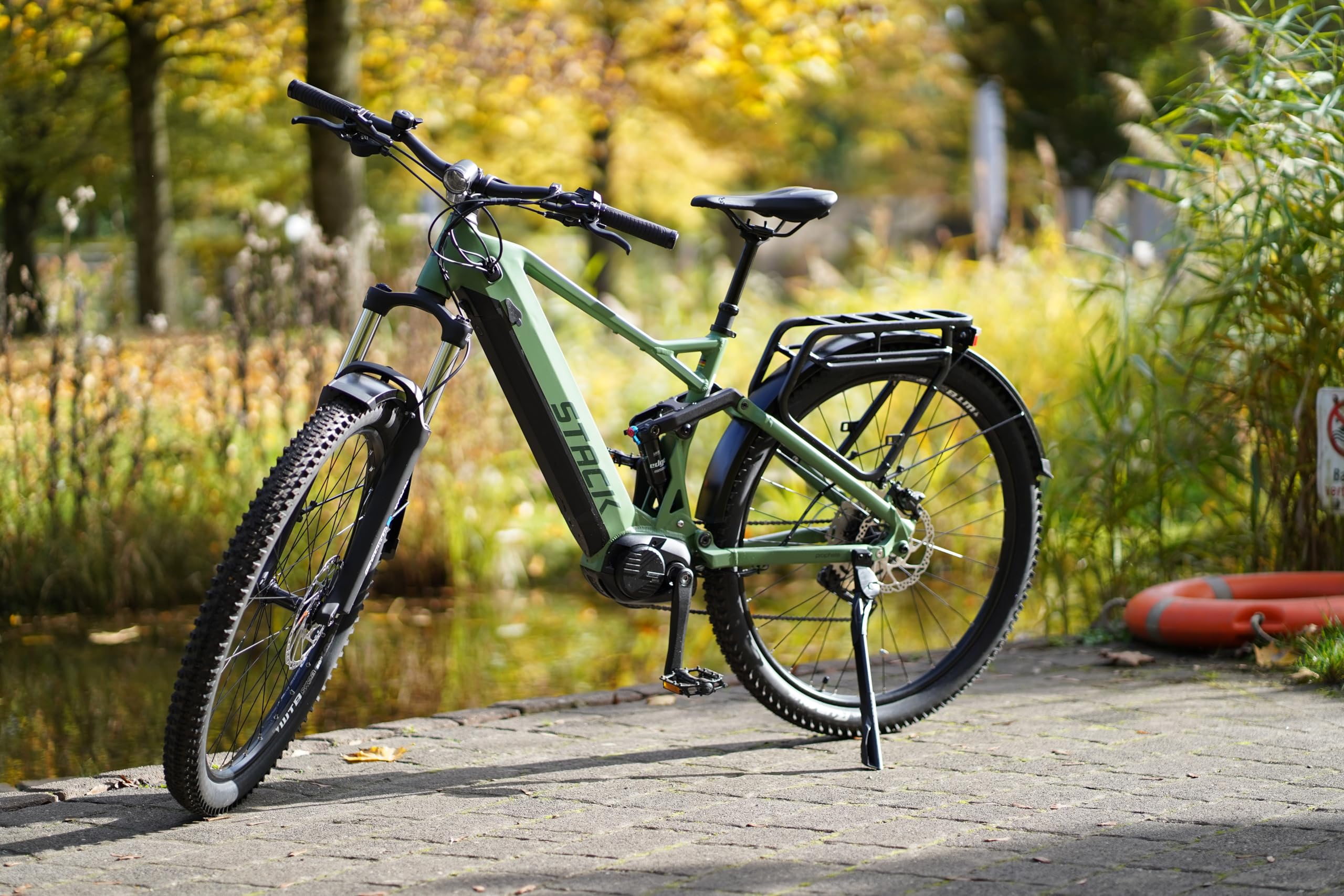 Prophete Stack 5.0 SUV E-Bike Fully 29 Zoll - 720 Wh - Integrierter Akku - Mittelmotor AEG - 10-Gang Kettenschaltung - HDY. Scheibenbremse inkl. Gearsensor - Rahemnhöhe 48 cm