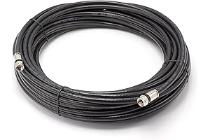 100' Ft RG6 Coaxial (Coax) Cable - Weather Proof Connectors - CL2 Rated