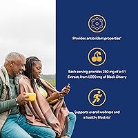 Vista 3 de Puritan 's Pride cereza negra 0.04 onzas, 100 cápsulas.