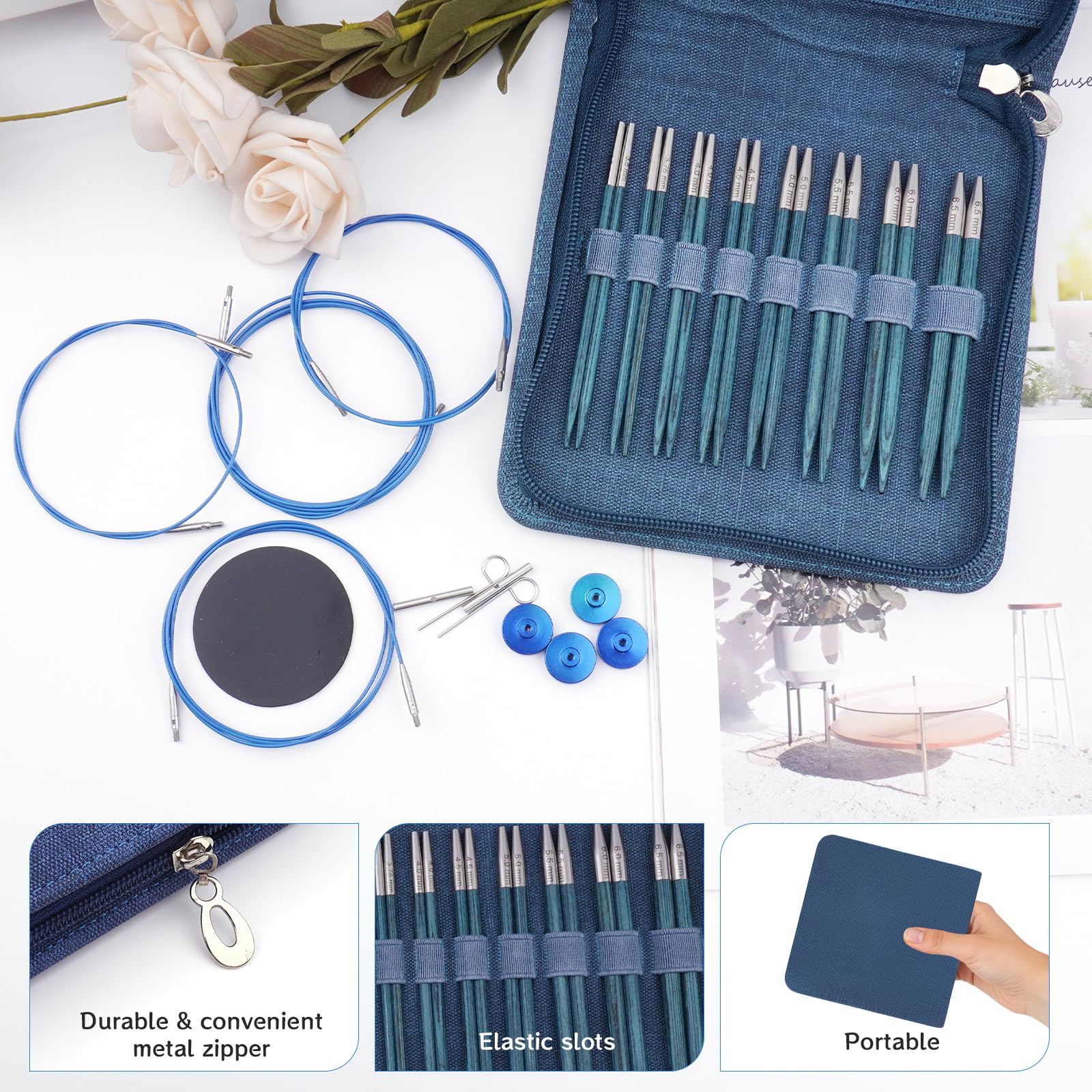 BsHooker Interchangeable Knitting Needles Set -5 BsHooker Interchangeable Knitting Needles Set -5