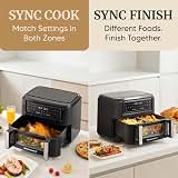 Elite Gourmet 11Qt Dual Zone Air Fryer Oven, Dual Basket, 1600W, PFAS-Free — image 3