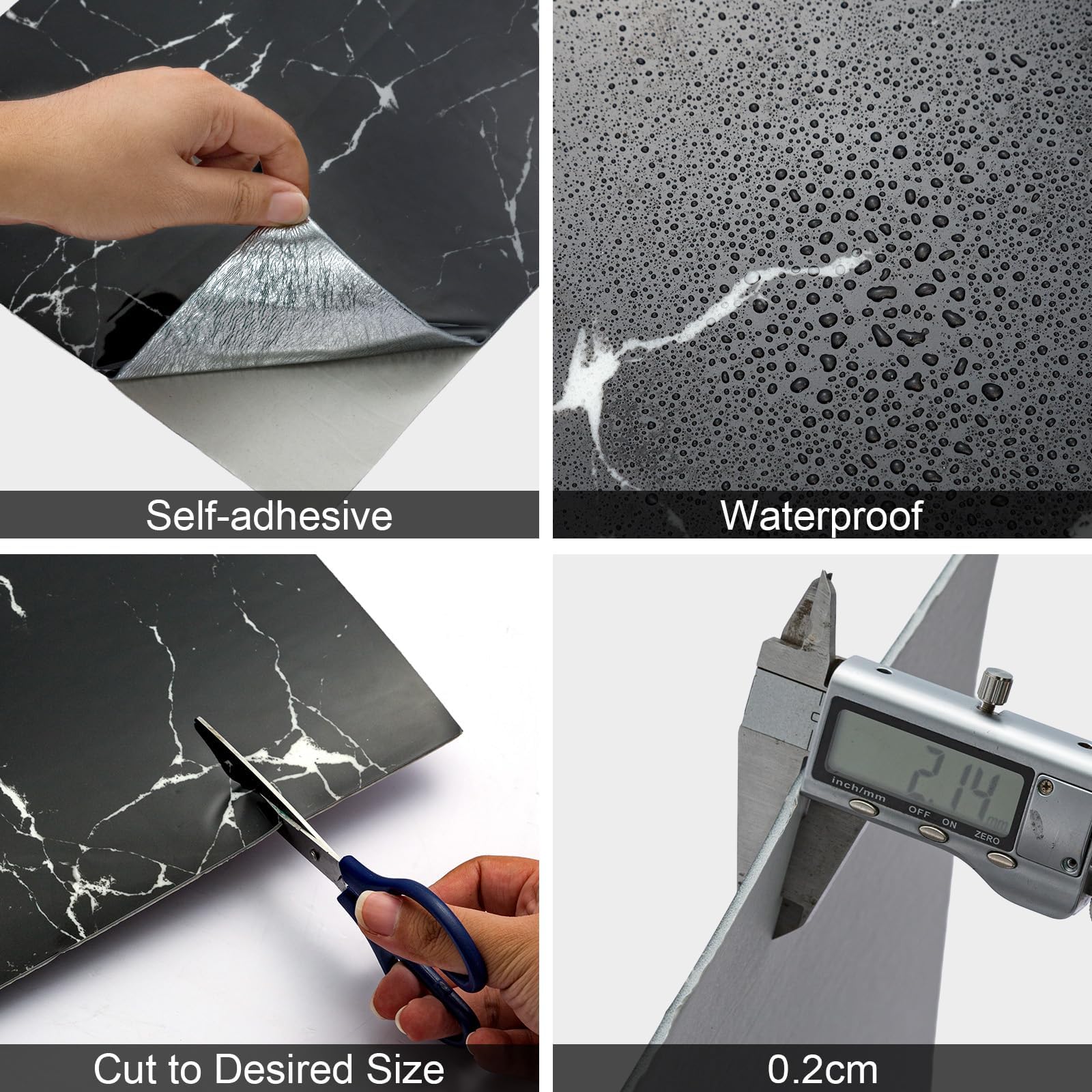 PVC Bodenbelag Selbstklebend 30×30 cm, 40 Stück (ca. 3,6 m²) | Vinyl Fliesen Wasserfest, Rutschfest & Verschleißfest für Wohnzimmer, Küche & Bad – Einfach zu Verlegen, Selbstklebende