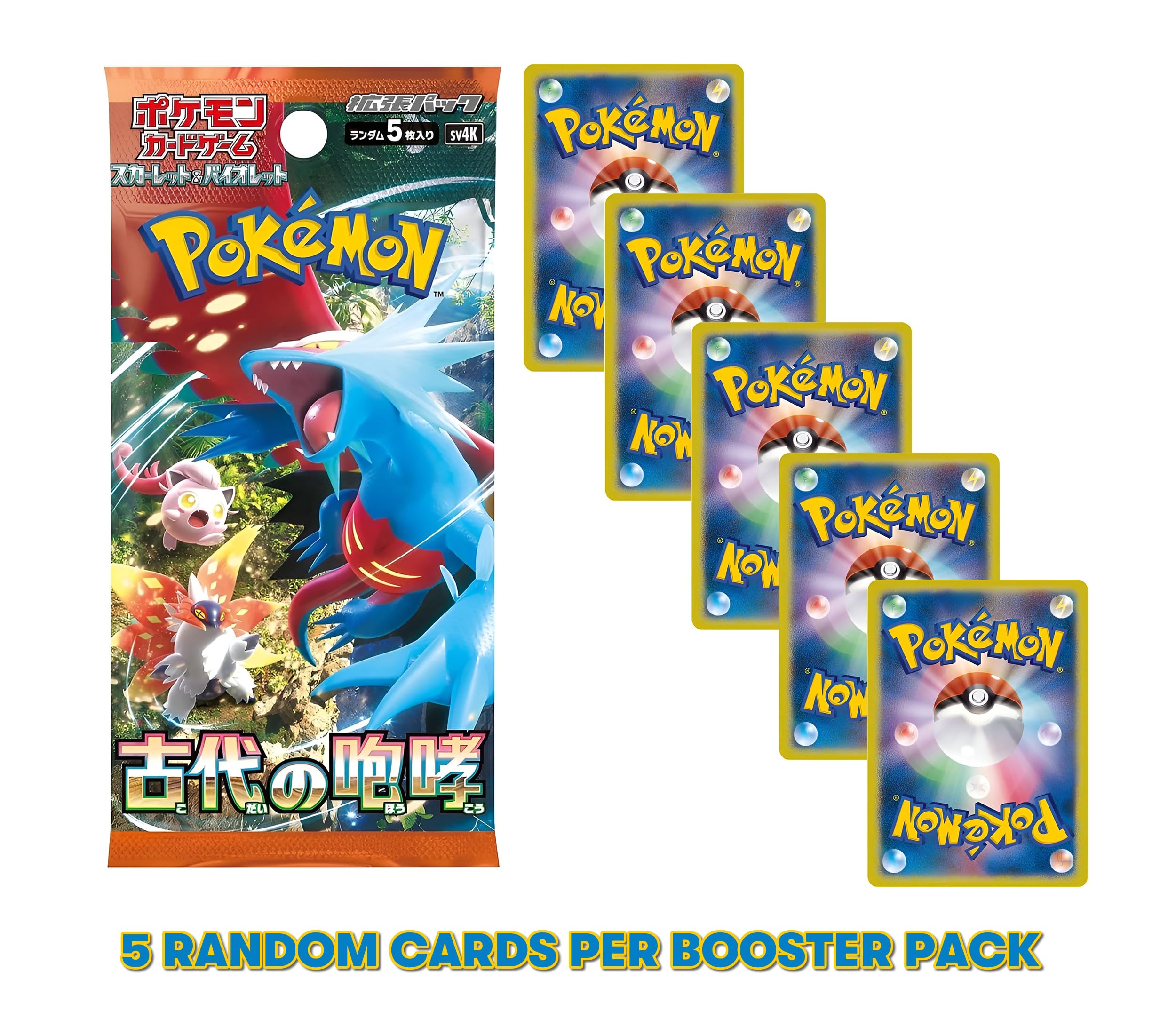 Pokemon TCG Ancient Roar Booster Box | 30x Japanese Pokemon Paradox Rift Booster  Packs | Japanese Pokémon Packs | Japanese Pokémon Cards
