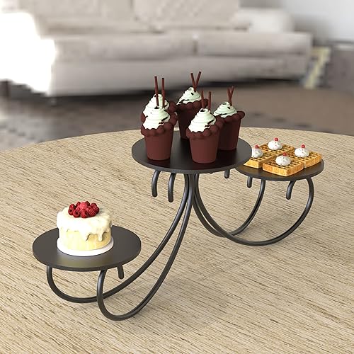 Miniatura 6 de Soporte de plástico de 3 niveles para cupcakes, postre, pastelitos, torta de exhibición de dulces de frutas para bodas, fiestas de cumpleaños,