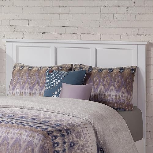 Miniatura 3 de AFI Madison - Cama de plataforma de madera de perfil bajo tamaño King color blanco