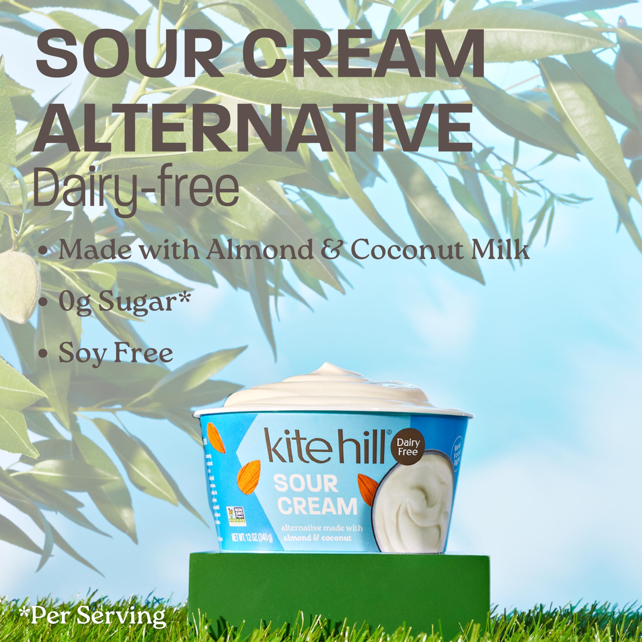 Kite Hill Almond Milk Sour Cream Alternative 12 Ounces Gluten Free Non-GMO Vegan — view 4