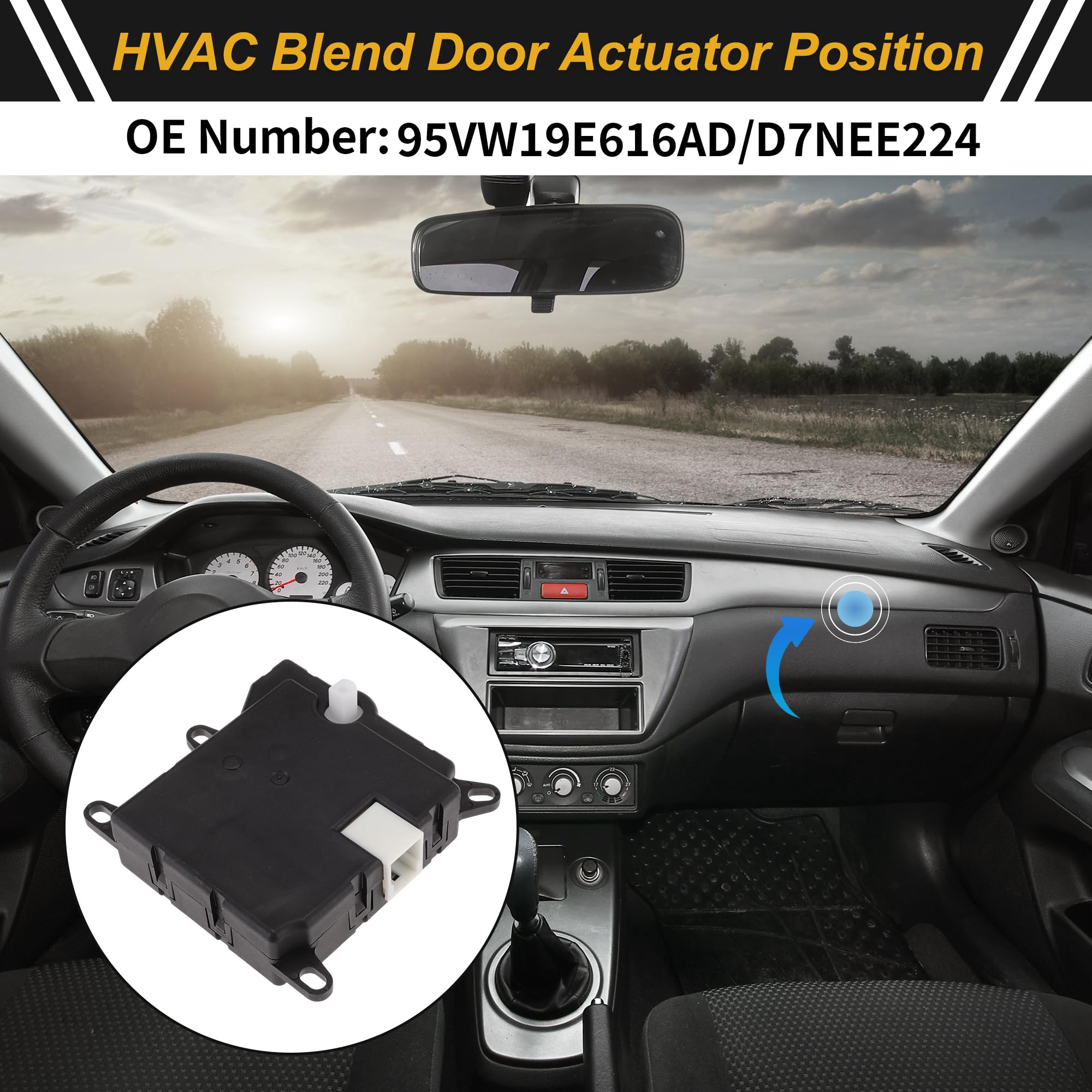 HVAC Actuateur De Porte De Mélange De Chauffage Remplacement Pour Ford Transit T12 T15 V347 V184 1995‑2012 A/C Actuateur Chauffage Actuateur Porte D'Air Remplacement 95VW19E616AD