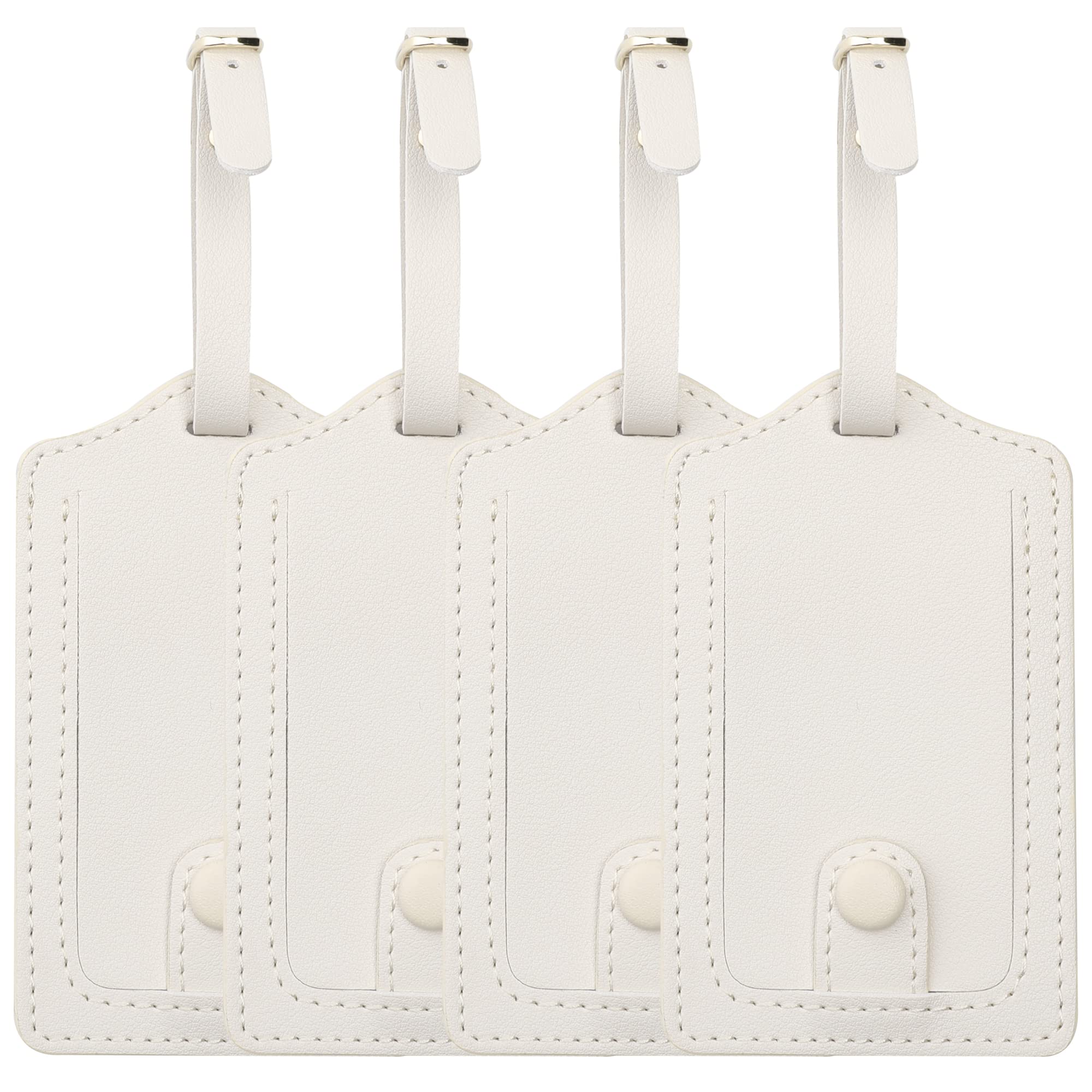 Jagucho Leather Luggage Tags for Men Women-Luggage Tags for Suitcases-Baggage Bag Tag Suitcase Labels ID Tags with Full Back Privacy Cover for