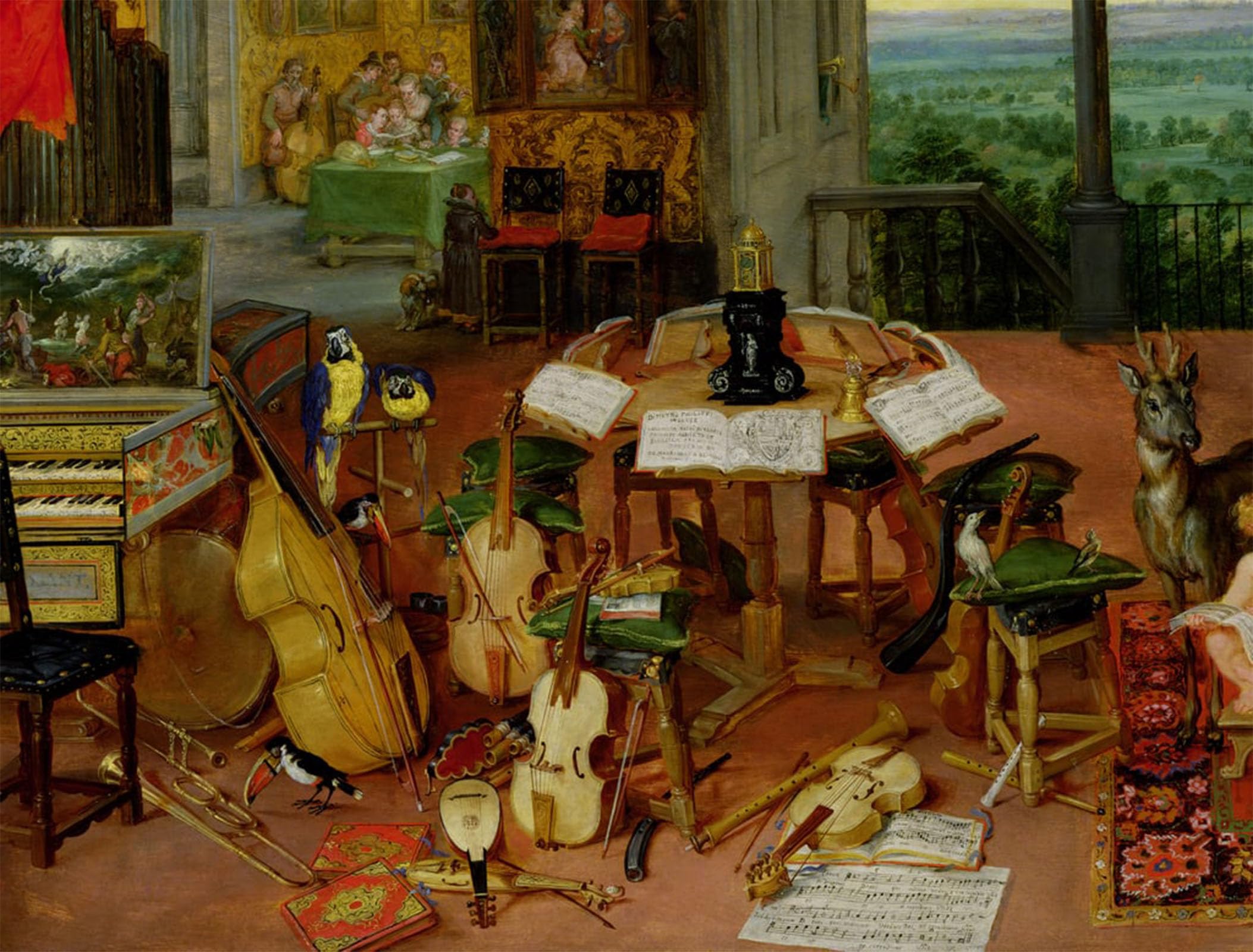 ARTXLXXBN Famous Painting Canvas Artwork Graffiti Print Hearing by Jan the Elder Brueghel Portrait Canvas Image for Home Decor 60x90cm