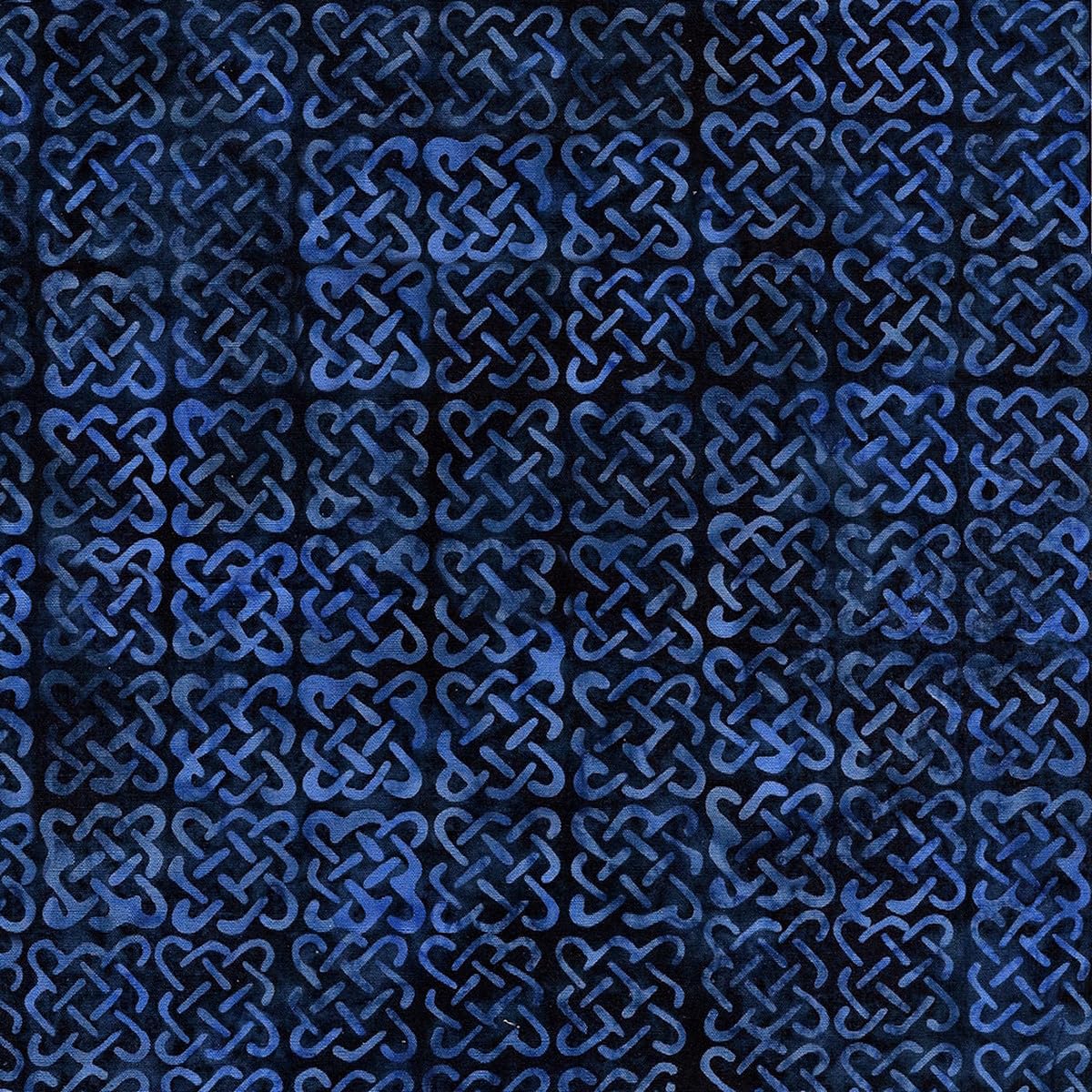 Island Batik Citron Breeze Celtic Mini Knot, Fabric by The Yard (Blue Ocean)