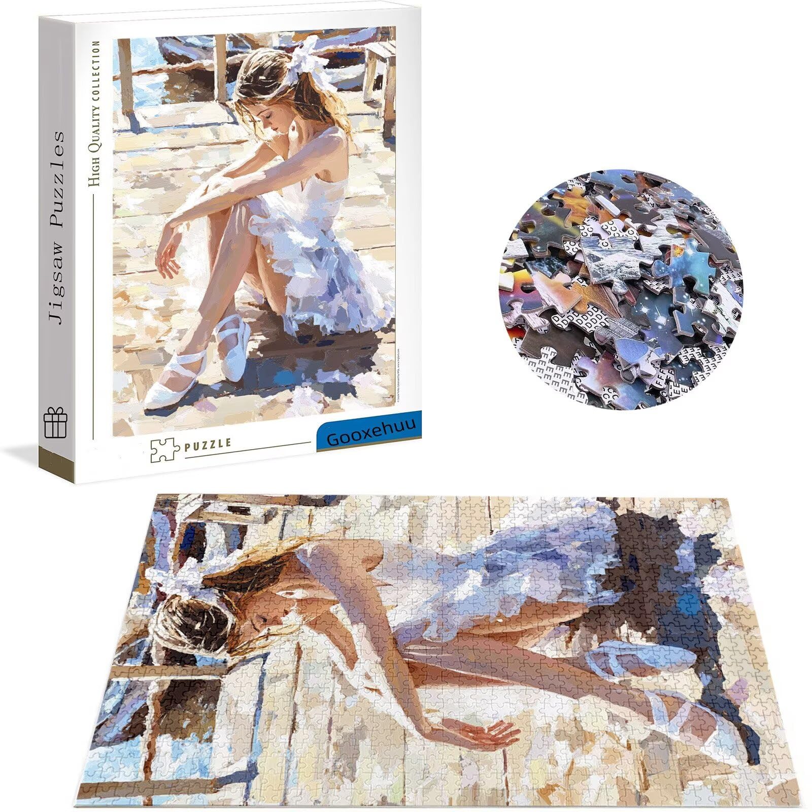 Puzzle 3000 elementów dla dorosłych puzzle dla dorosłych 3000 sztuk, tancerka baletowa, gry edukacyjne, drewniane puzzle, gra dla dziewcząt, prezenty dla nastoletnich chłopców w wieku 14-16 lat, 122 x